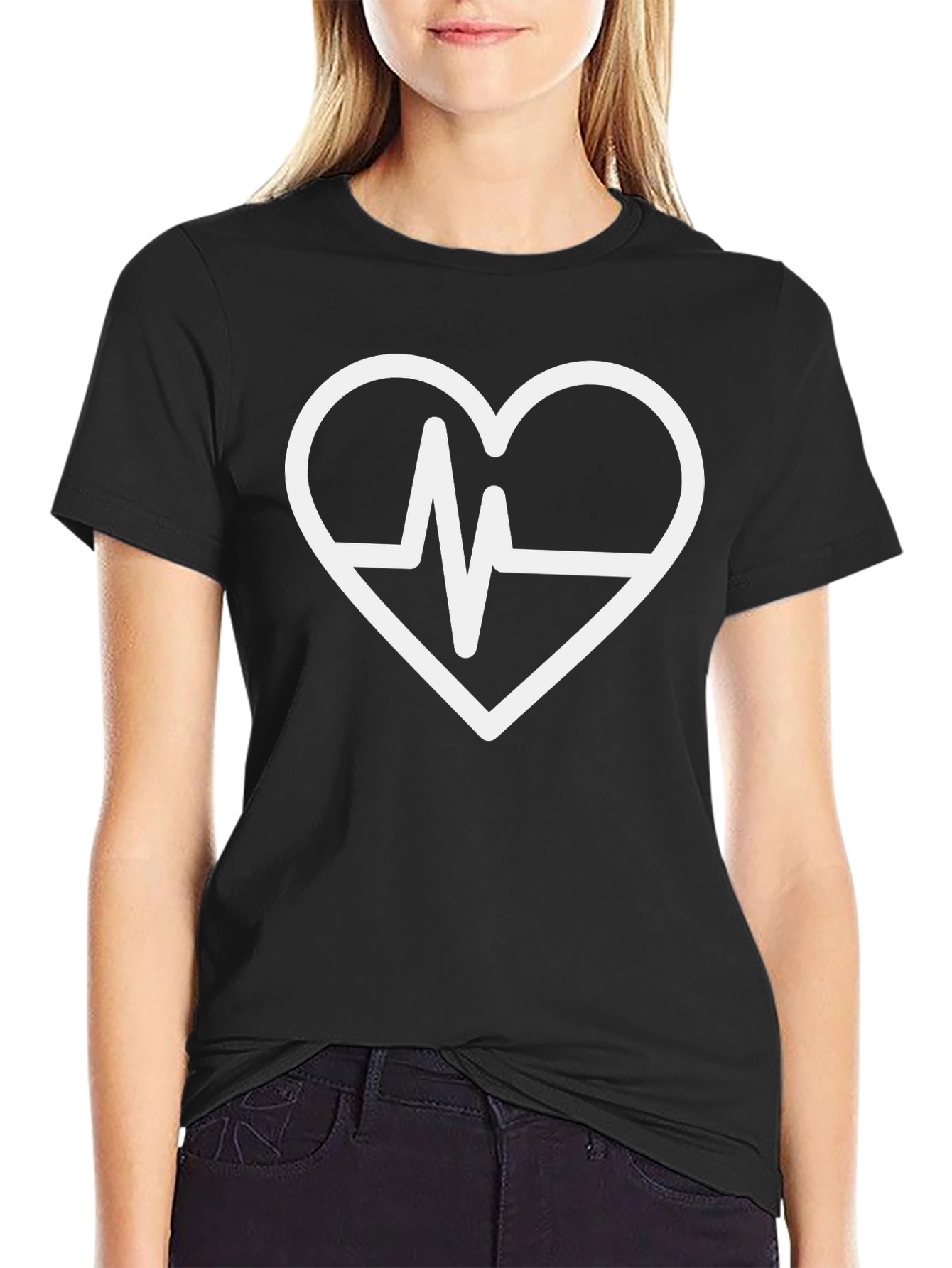 Heartbeat Heart T-Shirt - Stylish Graphic Tee