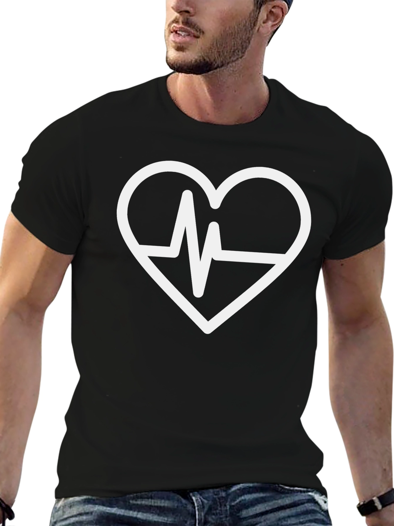 Heartbeat Heart T-Shirt - Stylish Graphic Tee