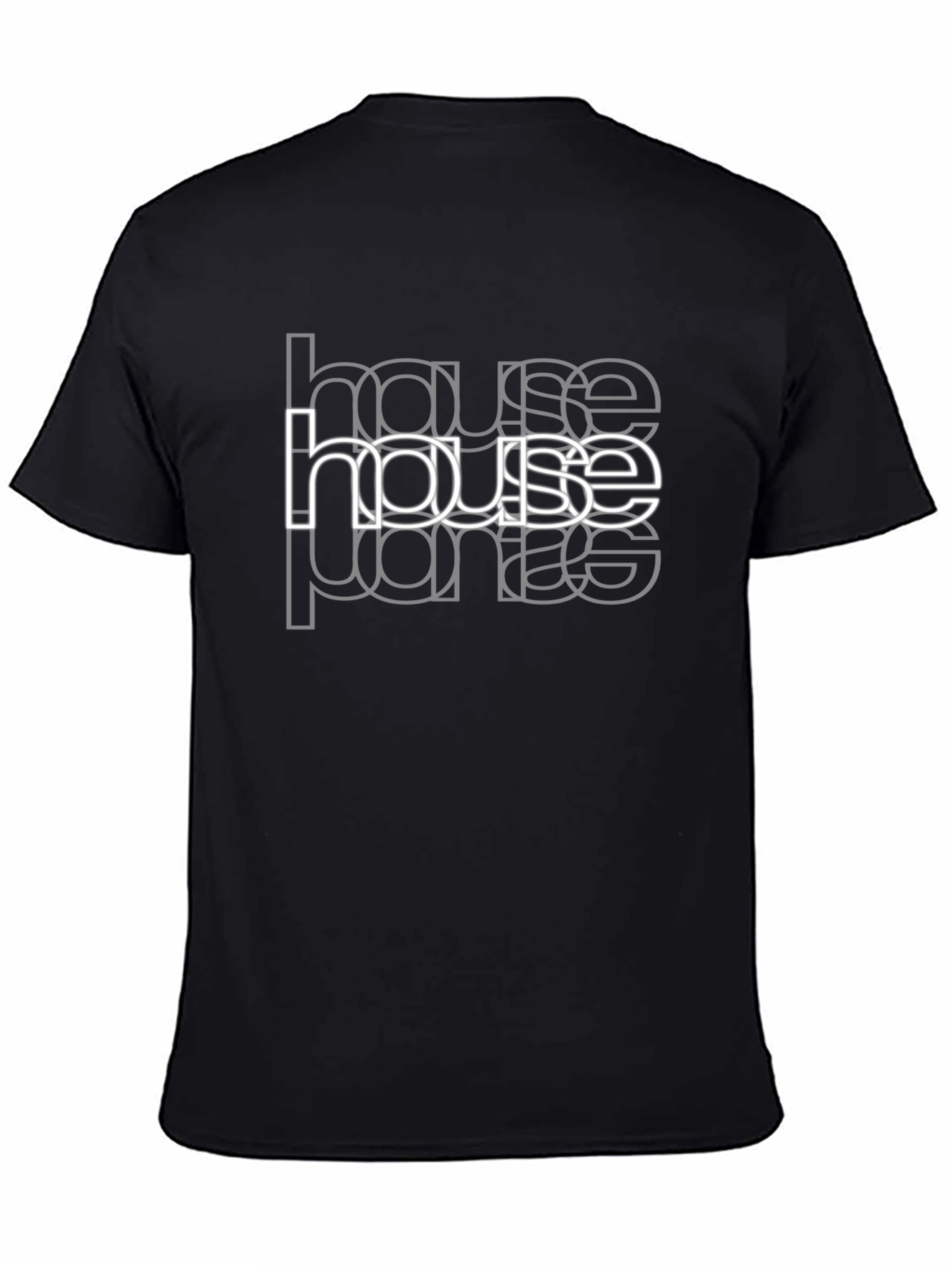 House Party Graphic Print Black T-Shirt