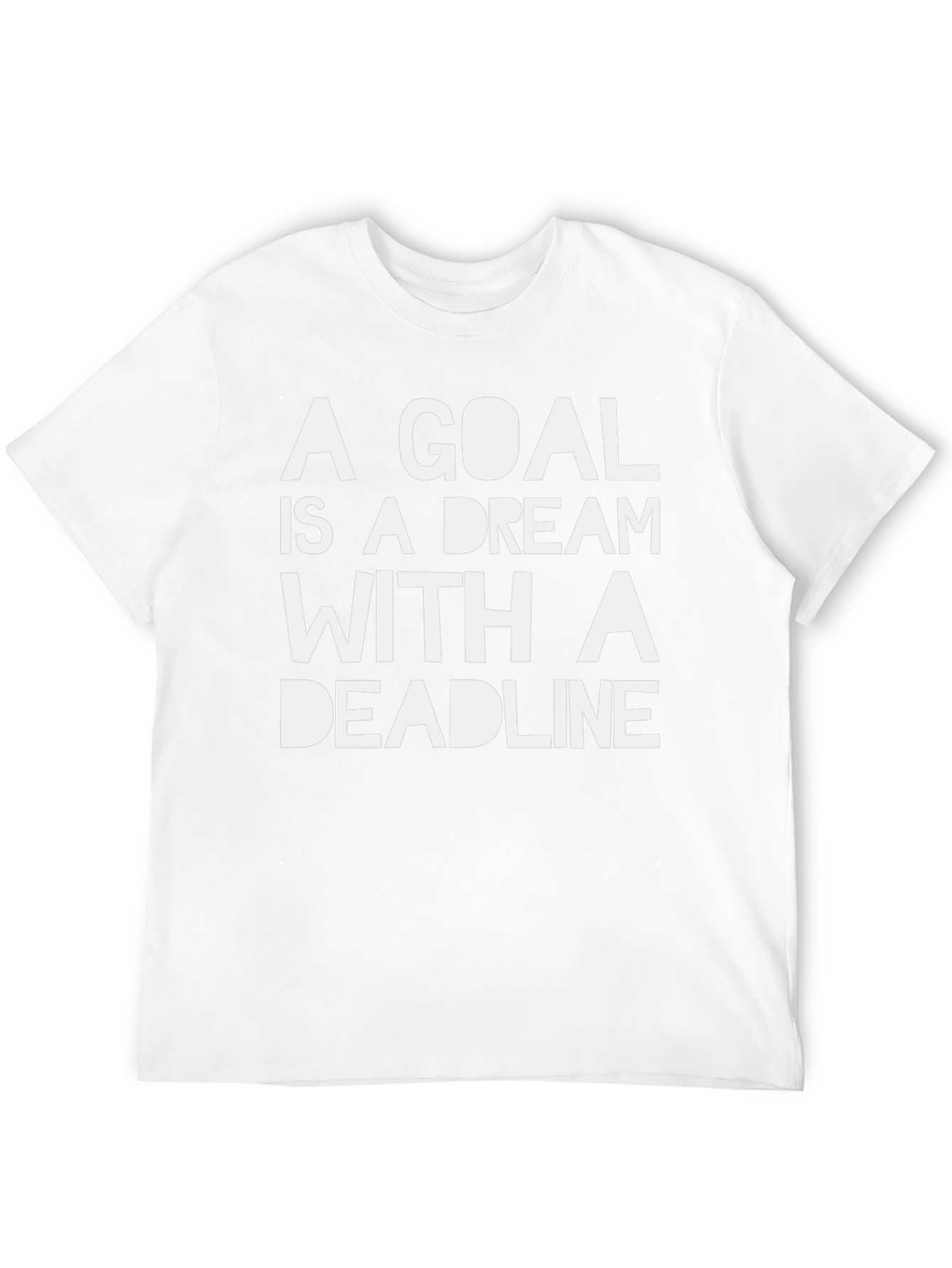 Goal Dream Deadline Black Graphic T-Shirt