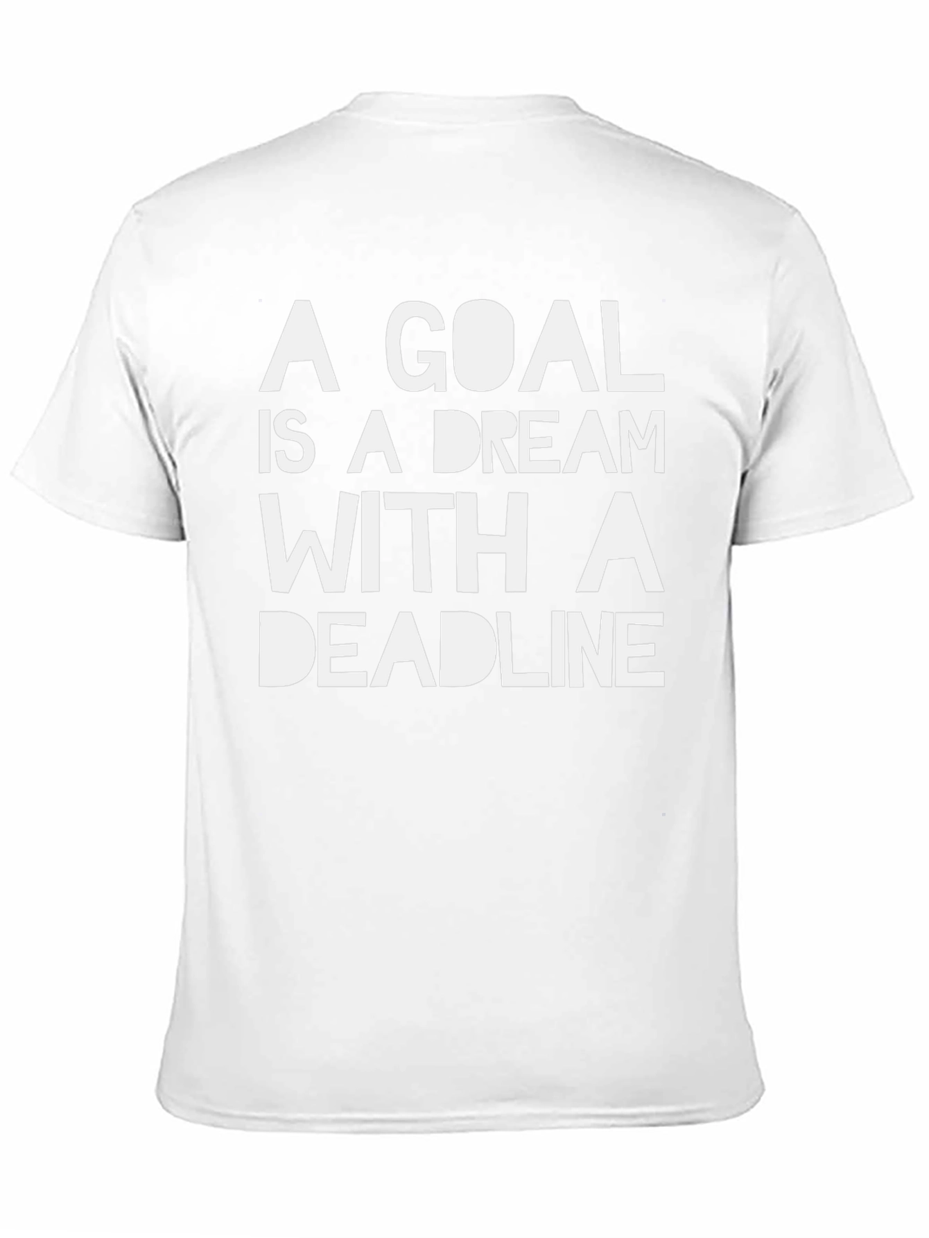 Goal Dream Deadline Black Graphic T-Shirt