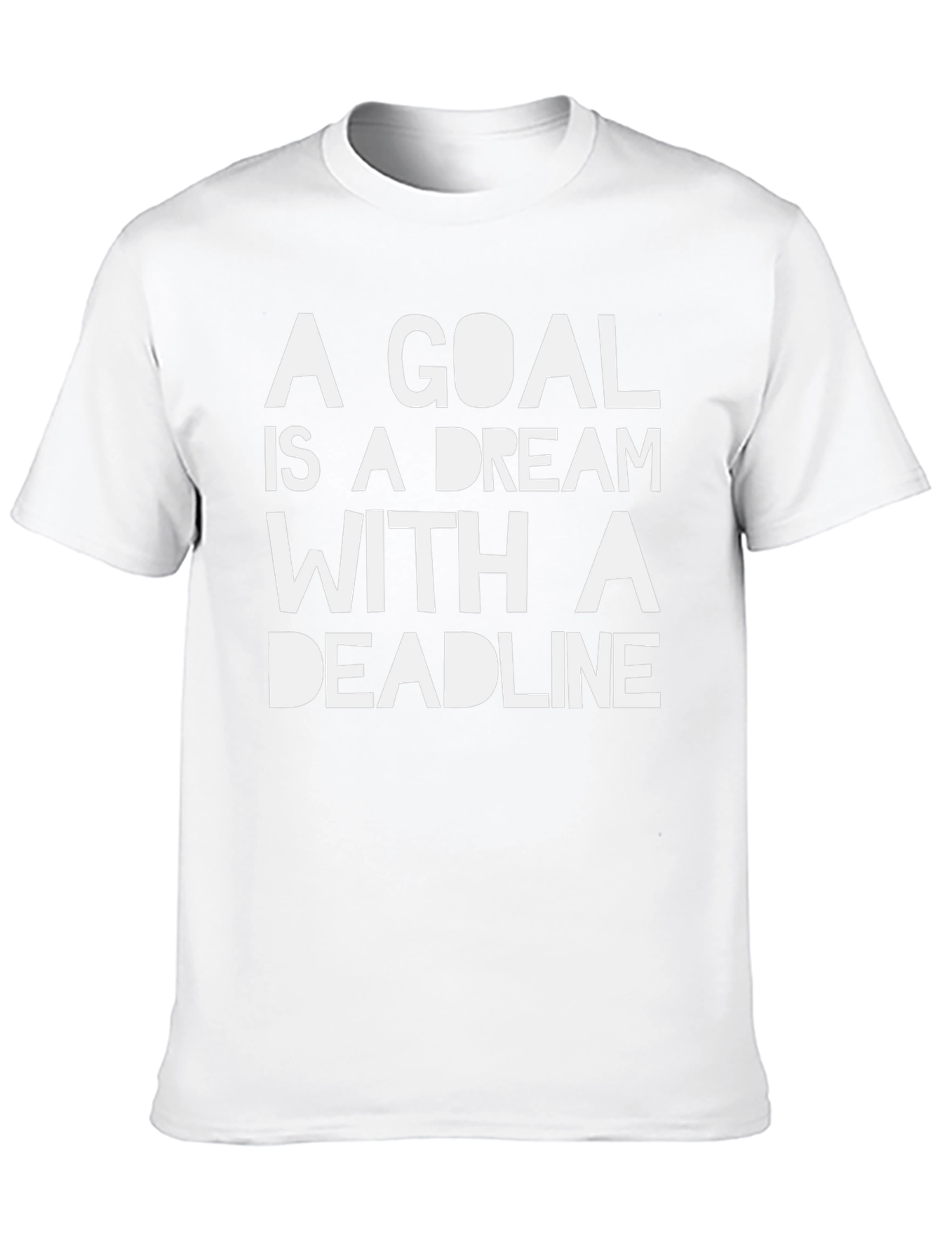 Goal Dream Deadline Black Graphic T-Shirt