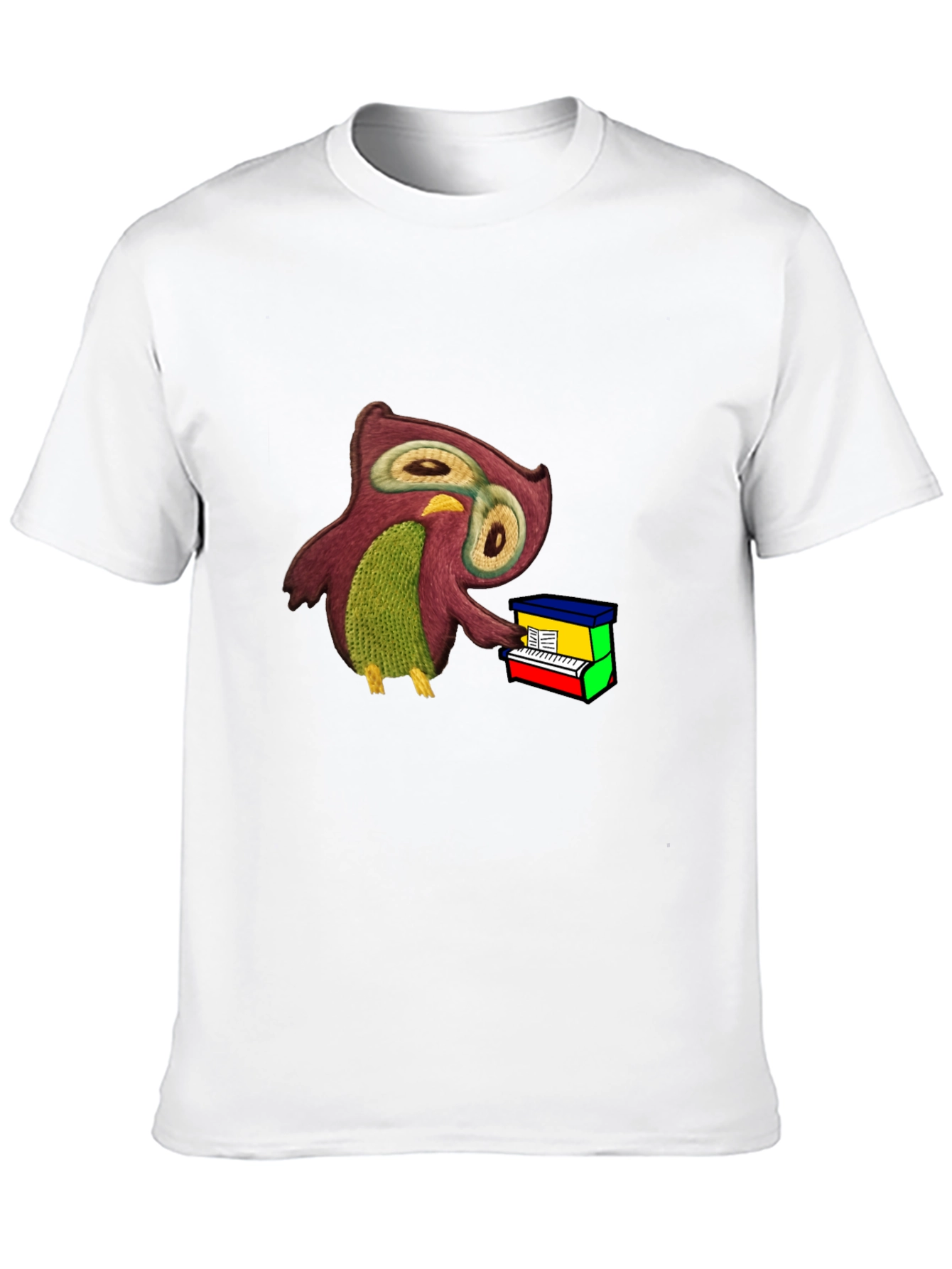 Owl Playing Piano T-Shirt - Unique Graphic Tee