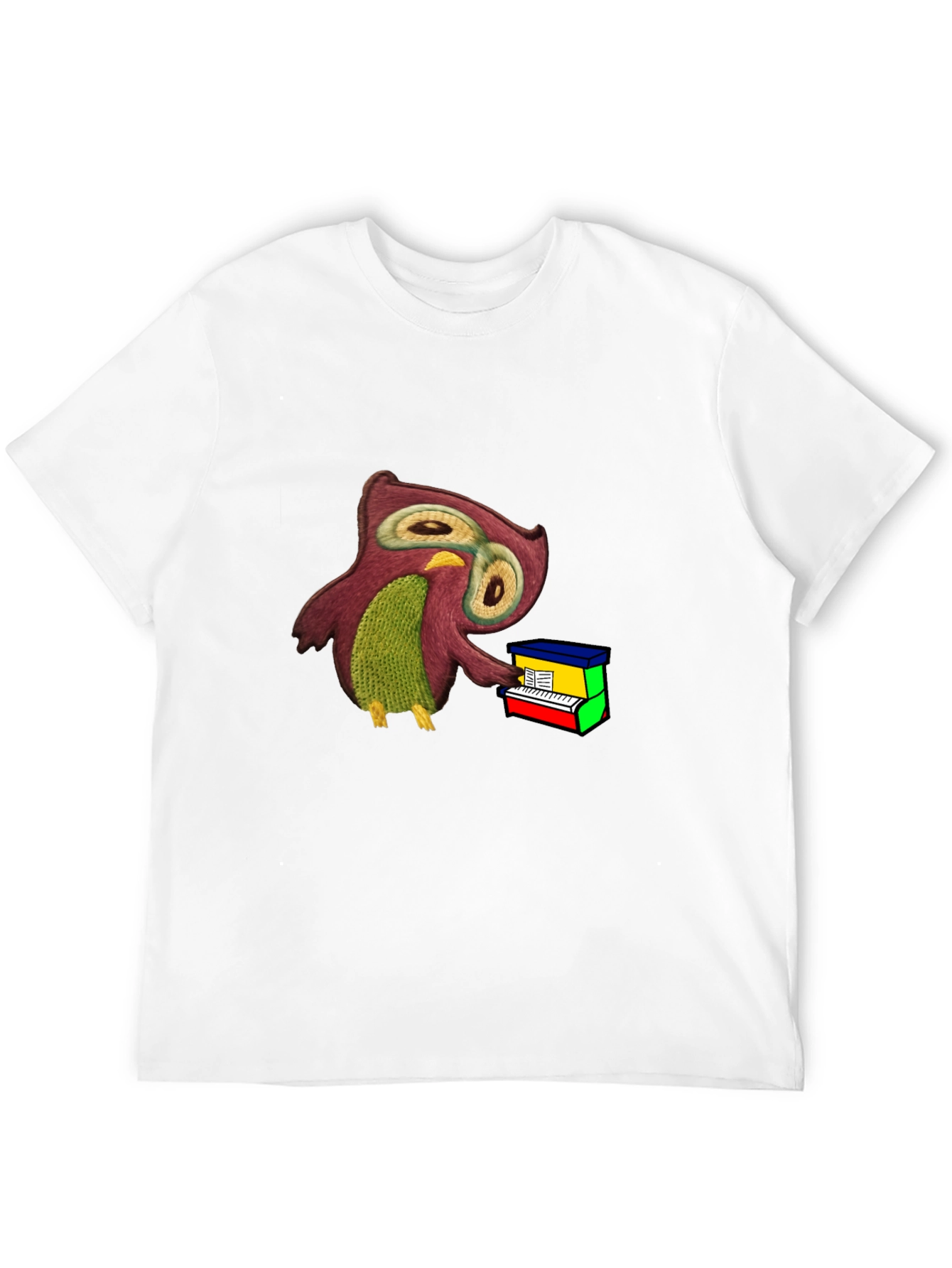 Owl Playing Piano T-Shirt - Unique Graphic Tee