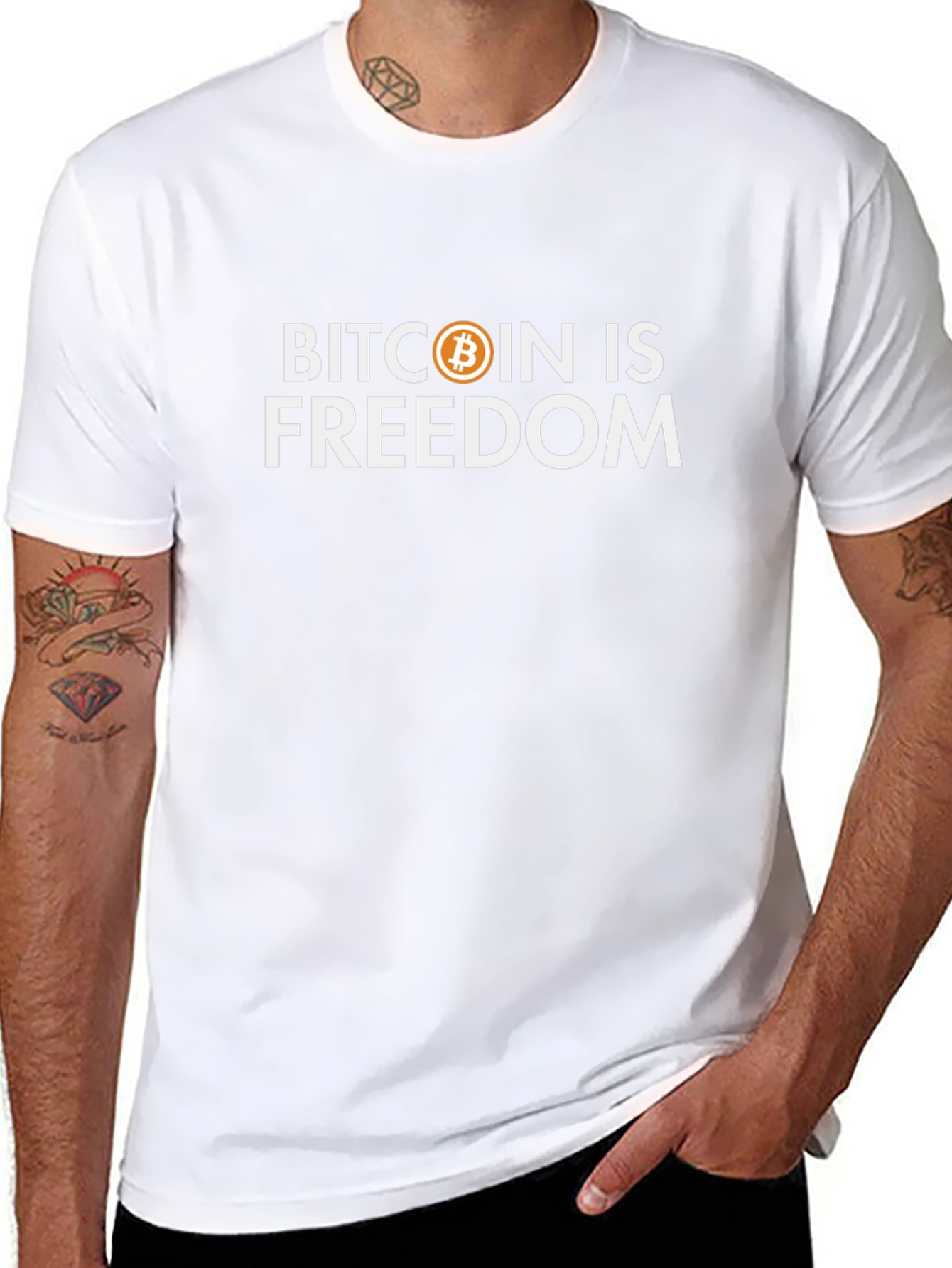 Bitcoin is Freedom Graphic Tee - Black Crypto Shirt