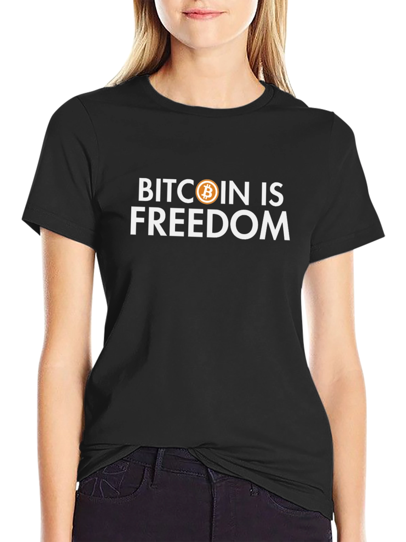 Bitcoin is Freedom Graphic Tee - Black Crypto Shirt