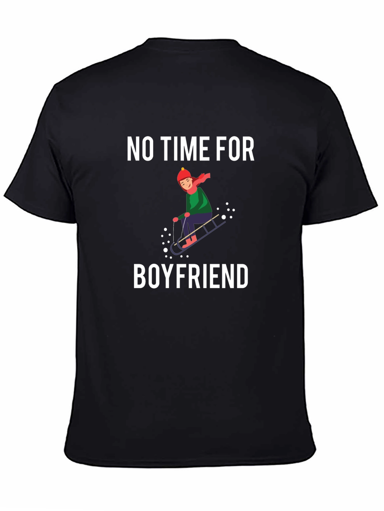 No Time for Boyfriend Black T-Shirt