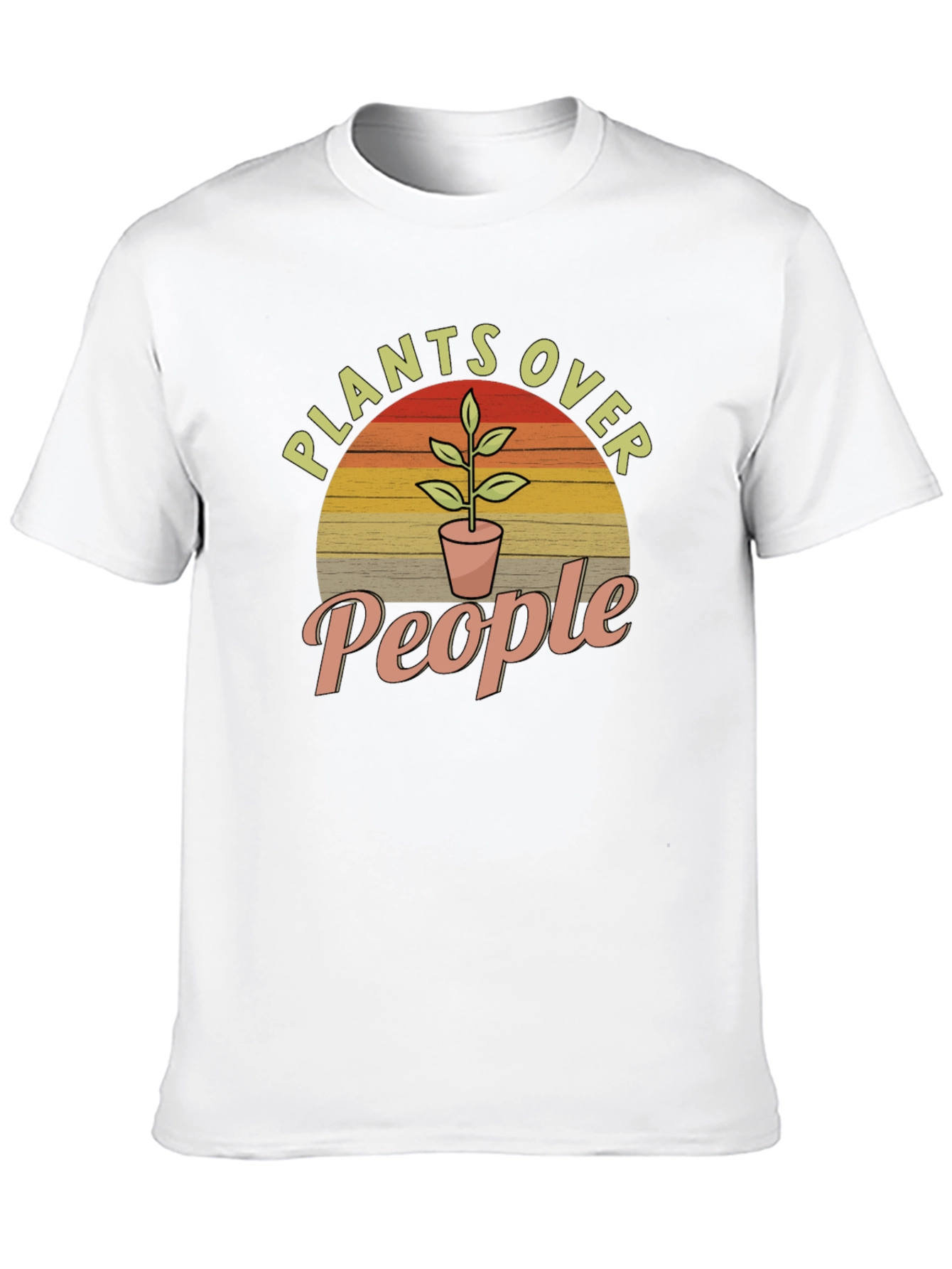 Plants Over People Graphic Tee - Nature Lover T-Shirt