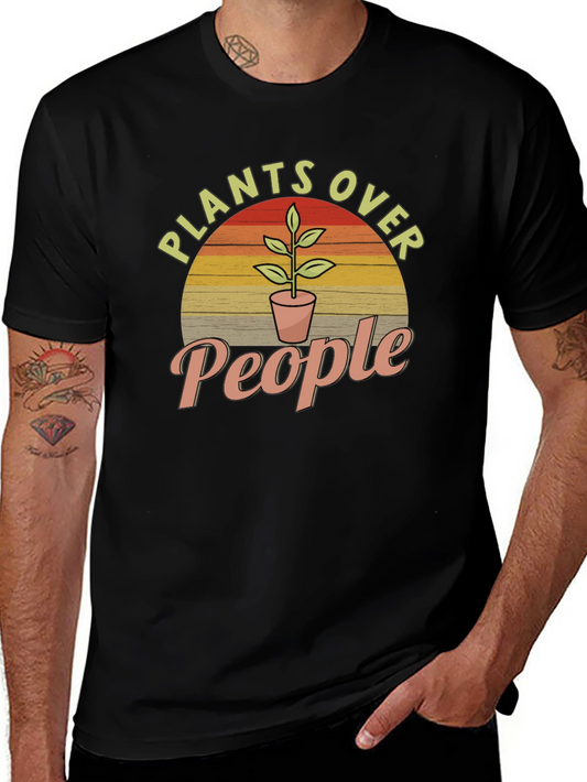 Plants Over People Graphic Tee - Nature Lover T-Shirt