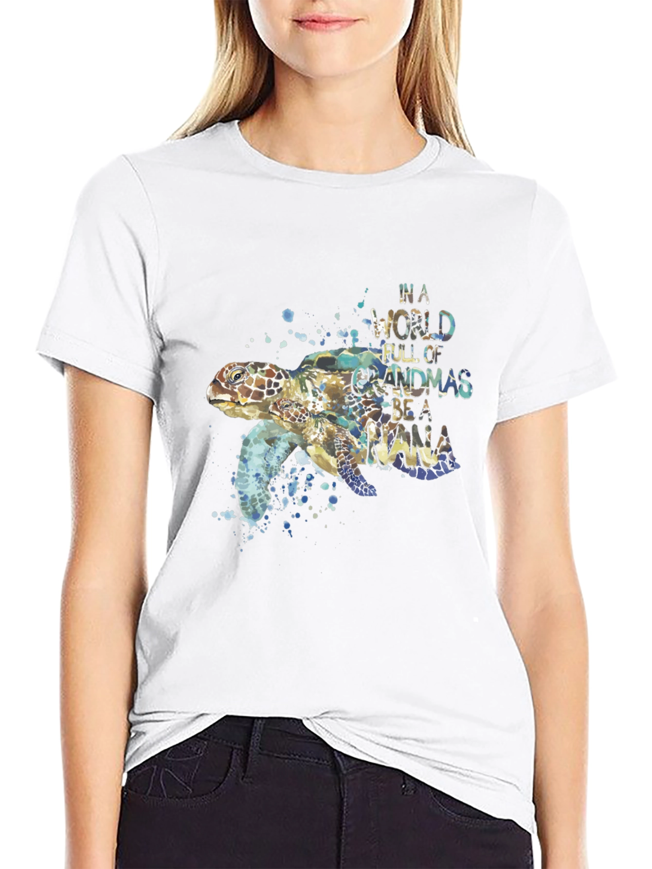Turtle Nana Graphic T-Shirt