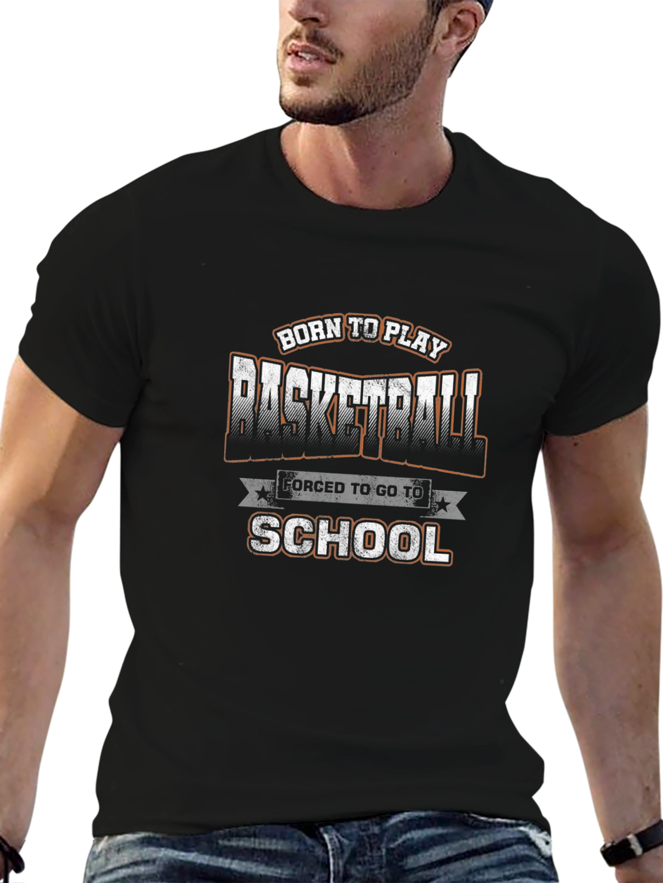 Born To Play Basketball Graphic Tee