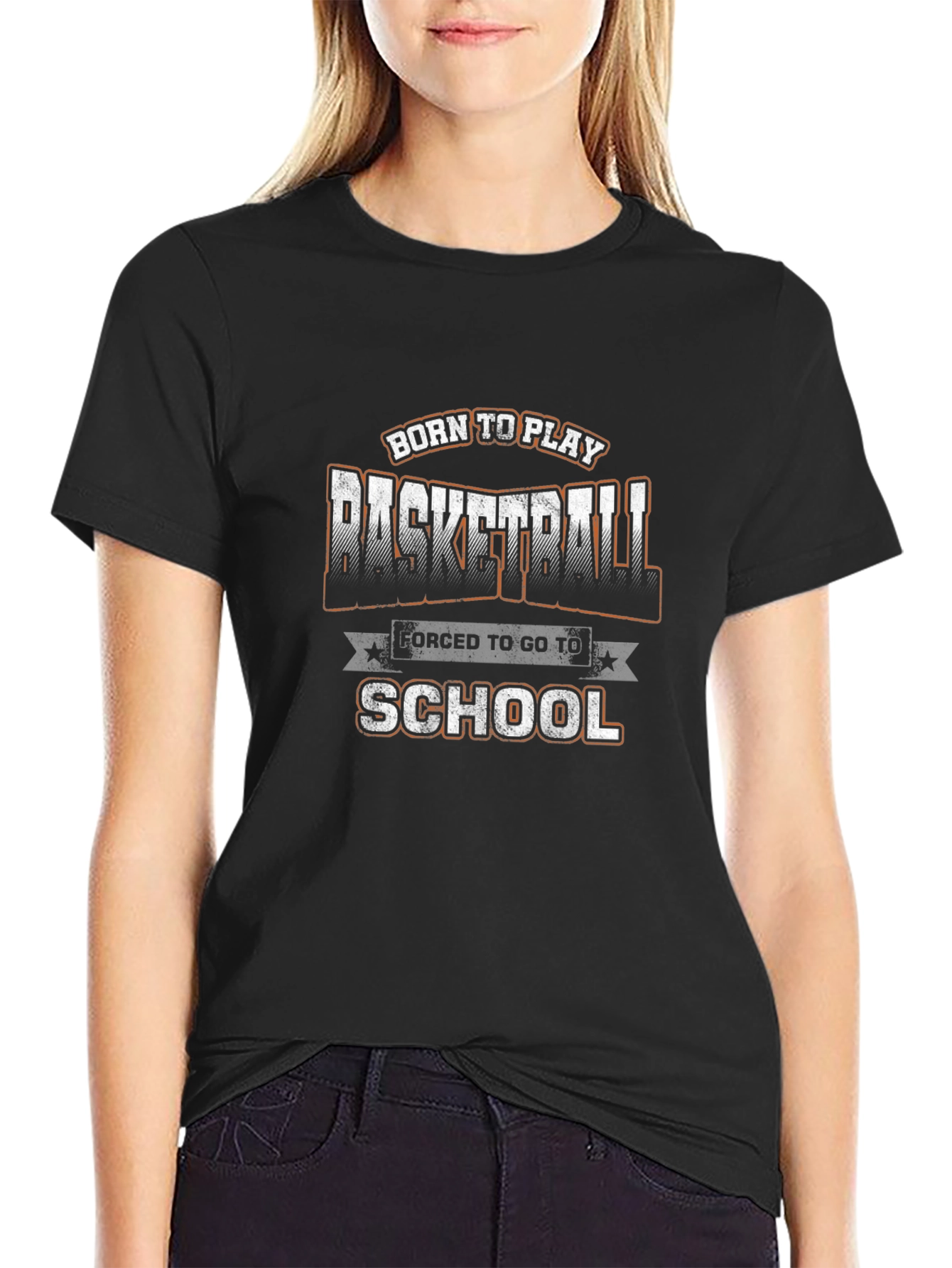 Born To Play Basketball Graphic Tee