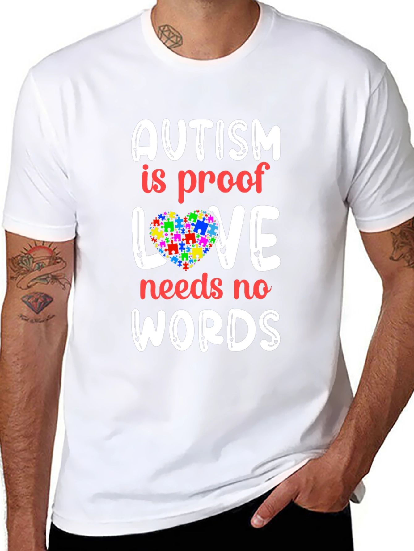 Autism Awareness T-Shirt - Love Needs No Words