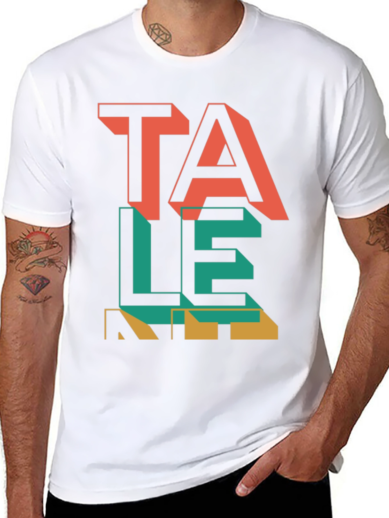 Talent Graphic Tee - Modern Word Art Shirt
