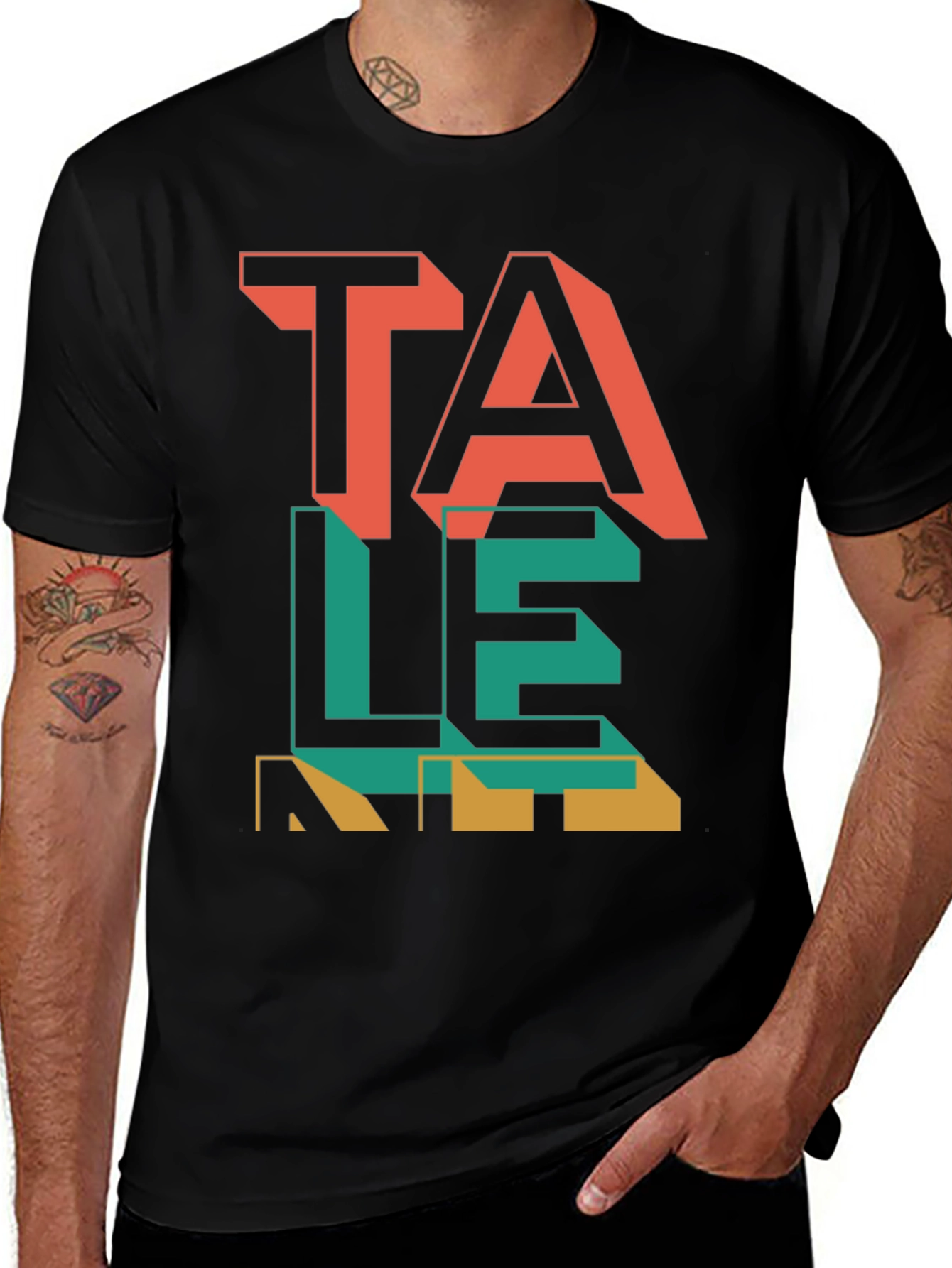 Talent Graphic Tee - Modern Word Art Shirt