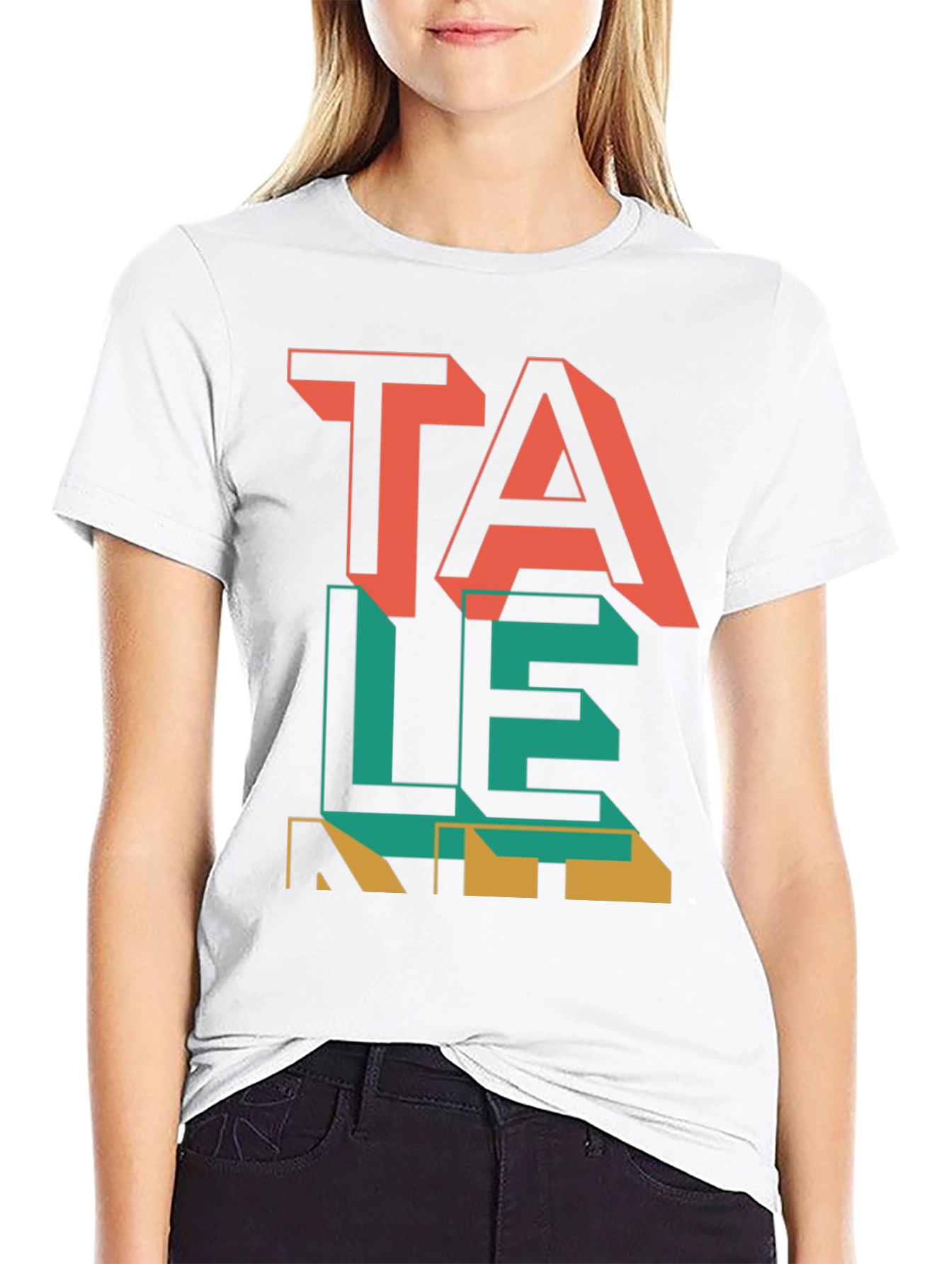Talent Graphic Tee - Modern Word Art Shirt