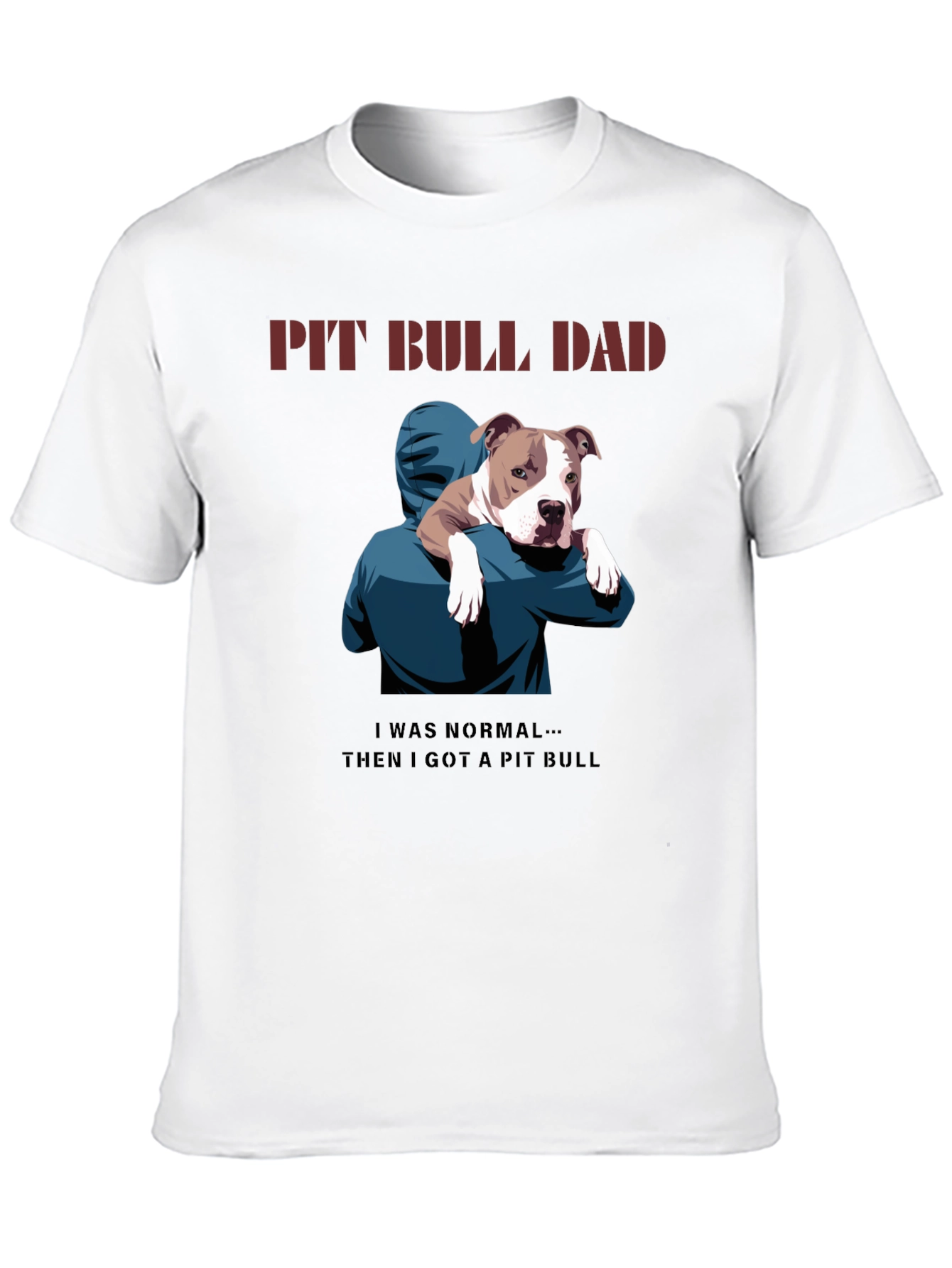 Pit Bull Dad Graphic T-Shirt - Dog Lover Tee