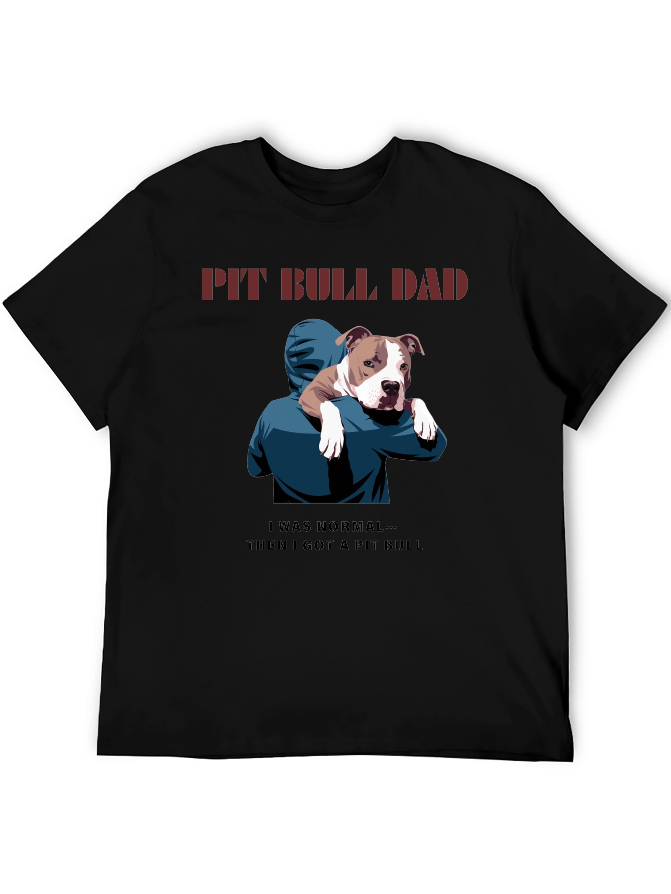 Pit Bull Dad Graphic T-Shirt - Dog Lover Tee