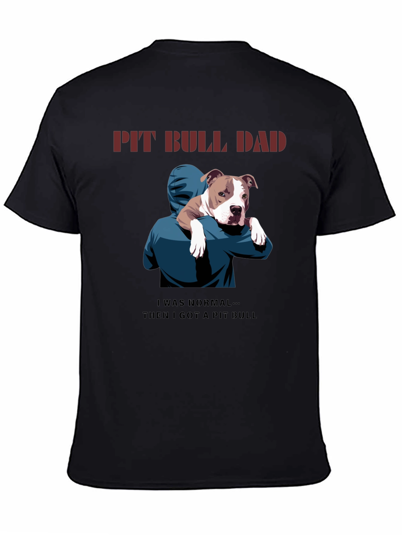 Pit Bull Dad Graphic T-Shirt - Dog Lover Tee