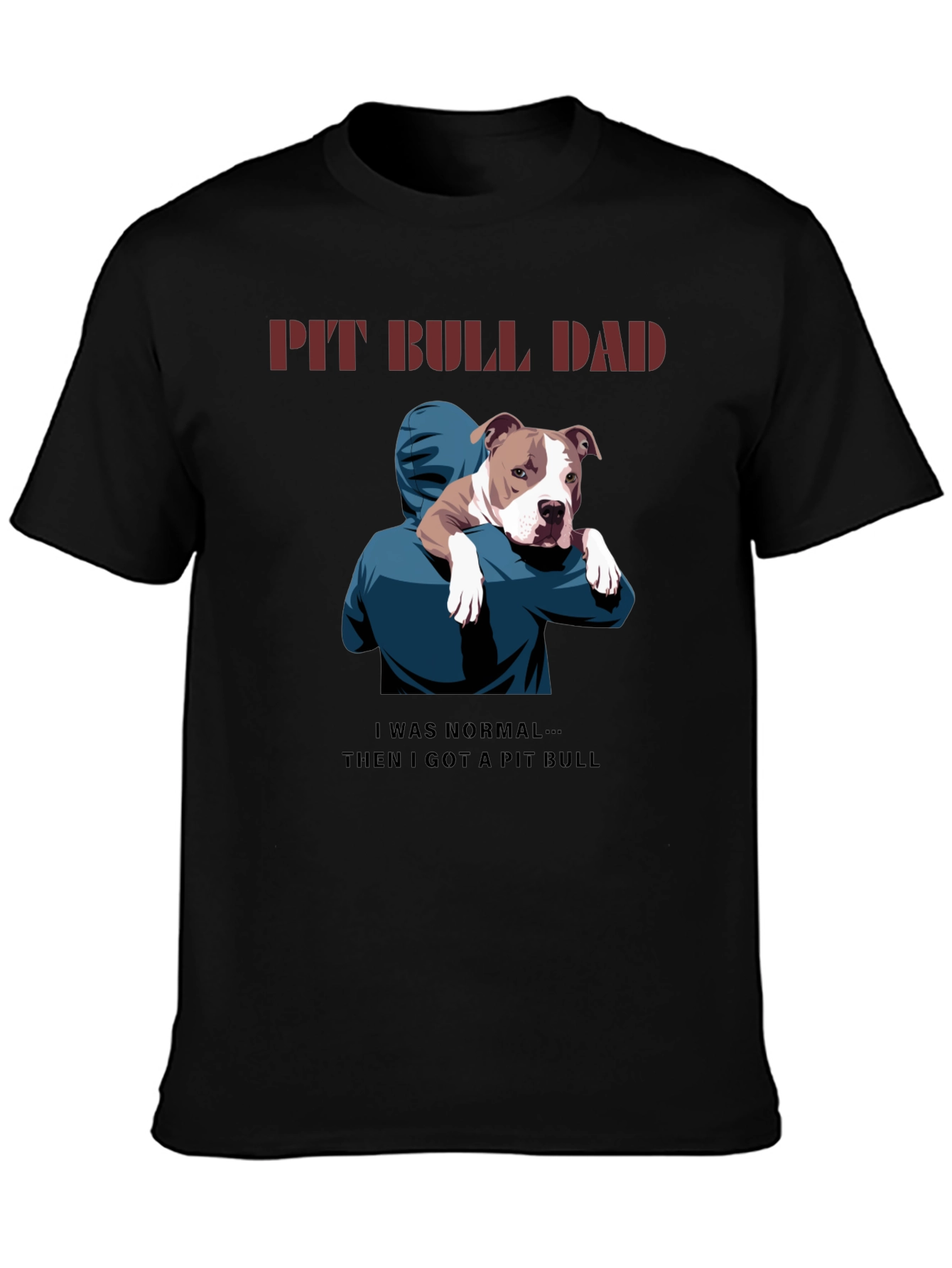Pit Bull Dad Graphic T-Shirt - Dog Lover Tee