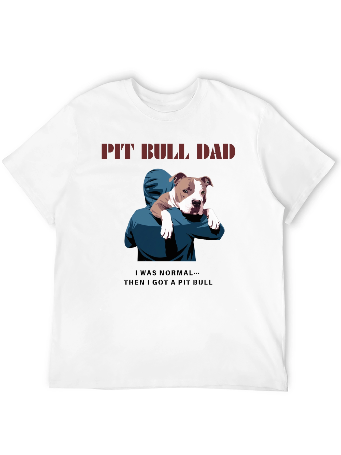 Pit Bull Dad Graphic T-Shirt - Dog Lover Tee