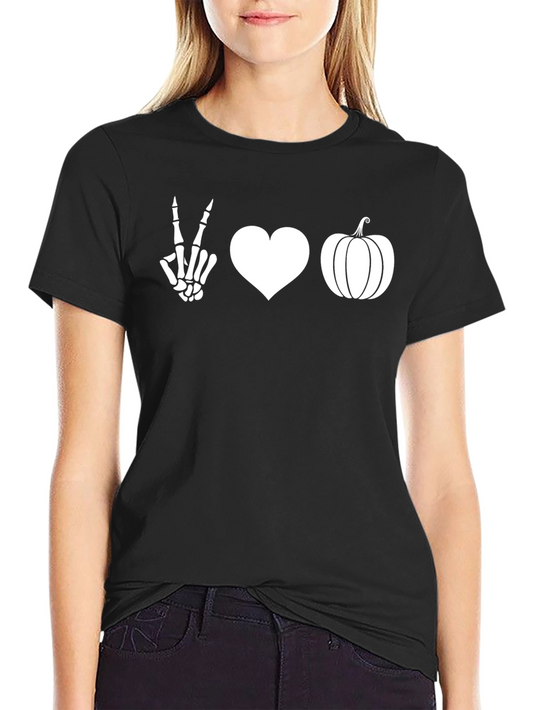 Peace Love Pumpkin Halloween T-Shirt