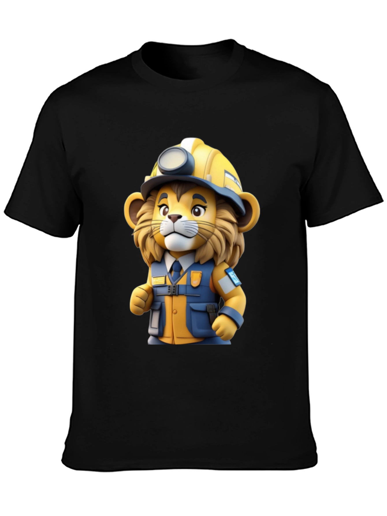 Cartoon Lion Miner T-Shirt