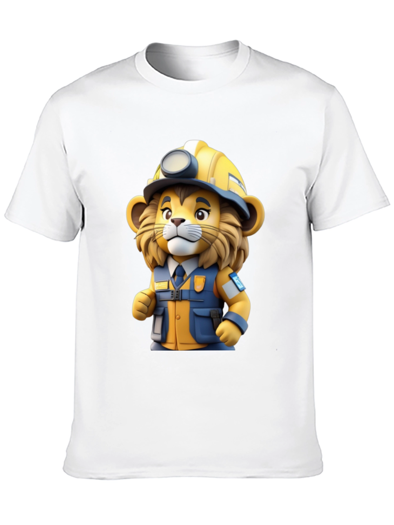 Cartoon Lion Miner T-Shirt