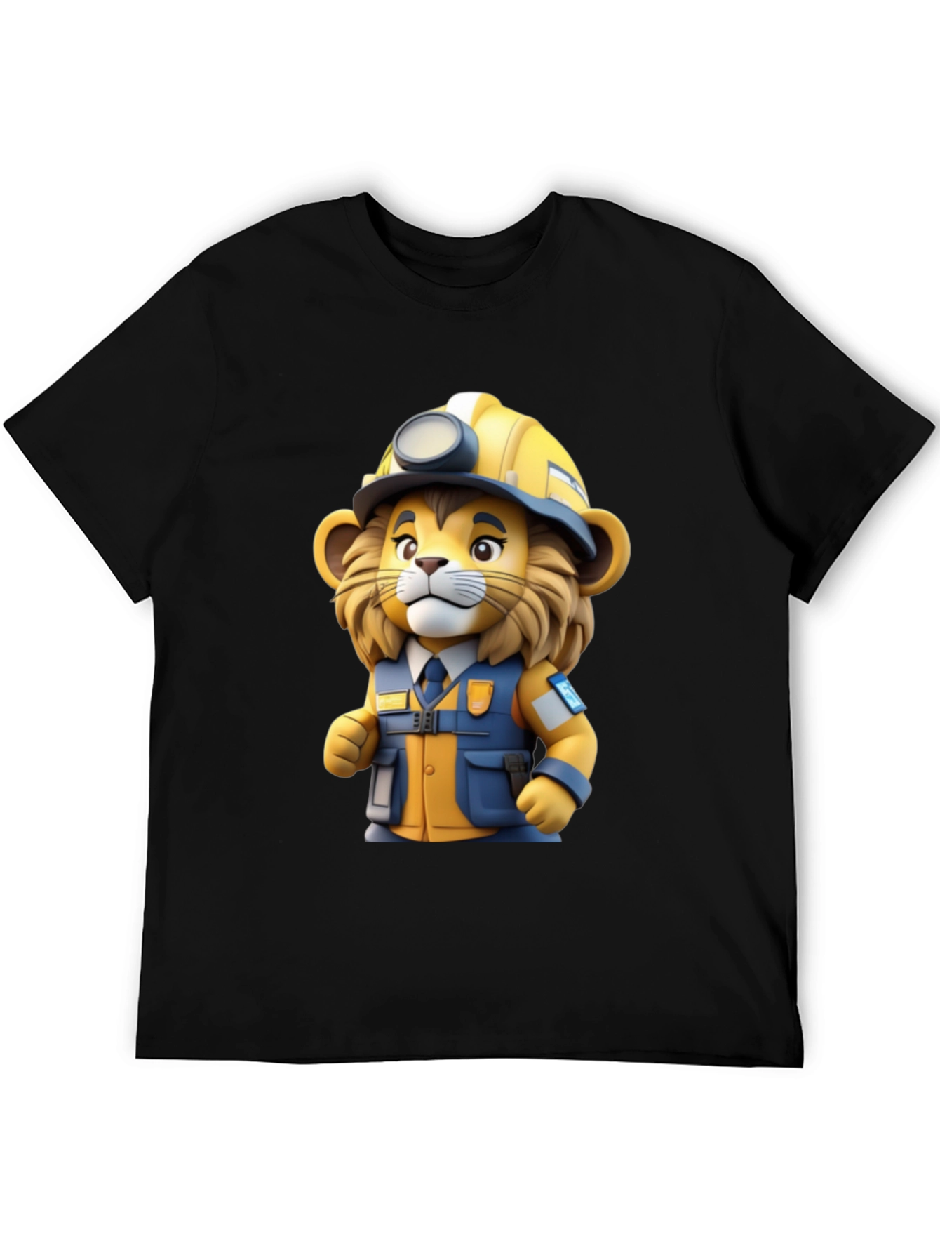 Cartoon Lion Miner T-Shirt