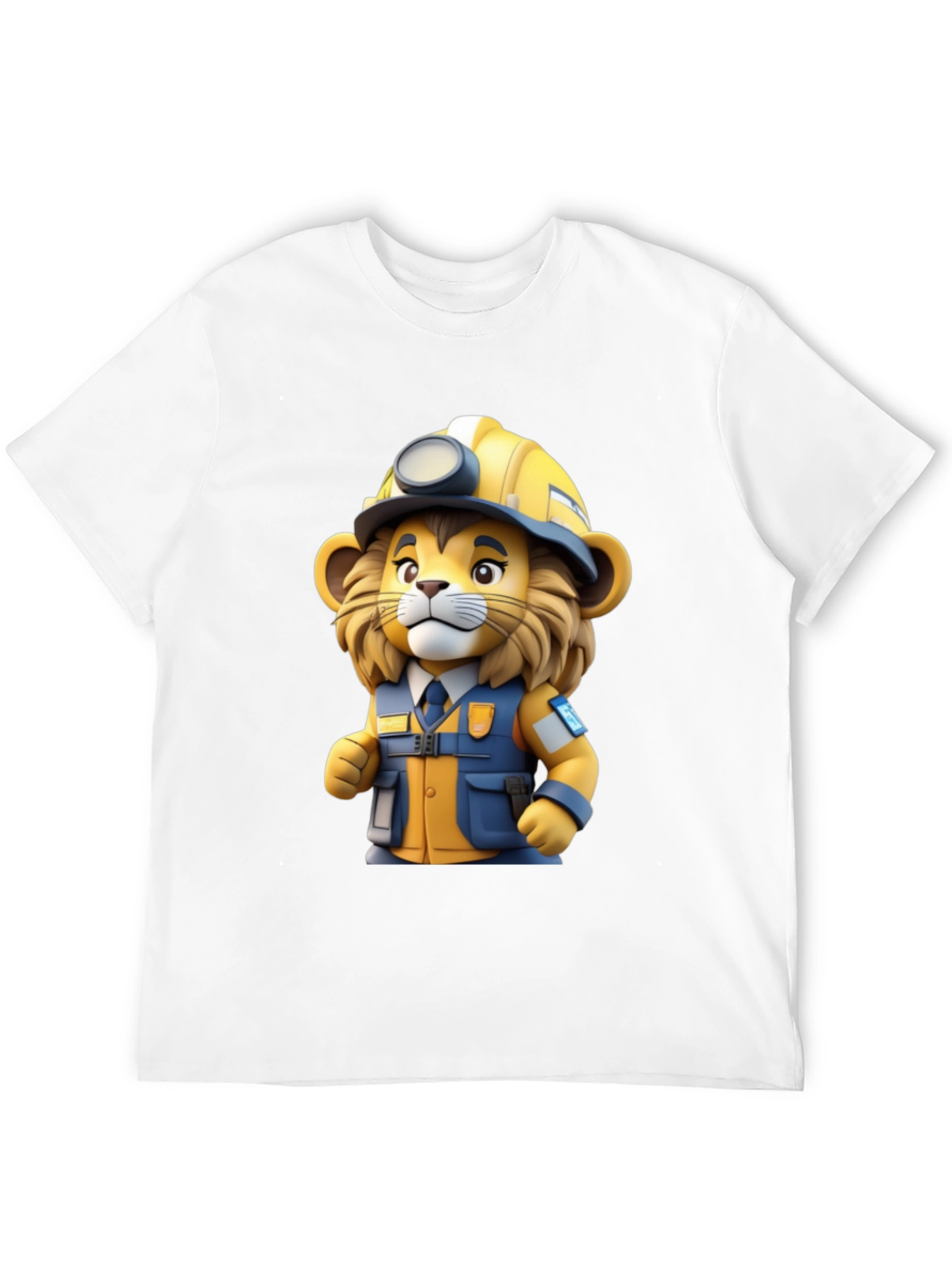 Cartoon Lion Miner T-Shirt