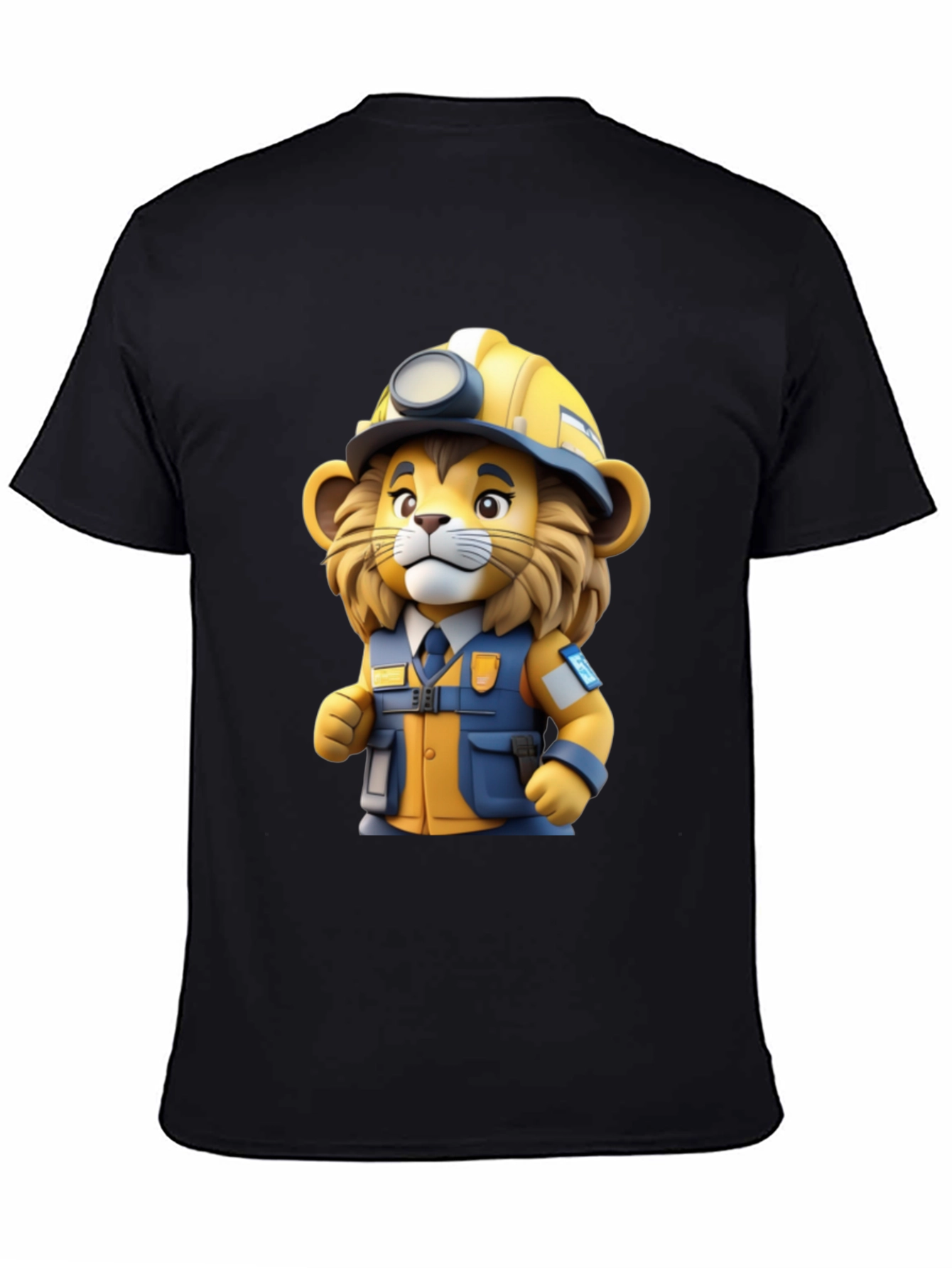 Cartoon Lion Miner T-Shirt
