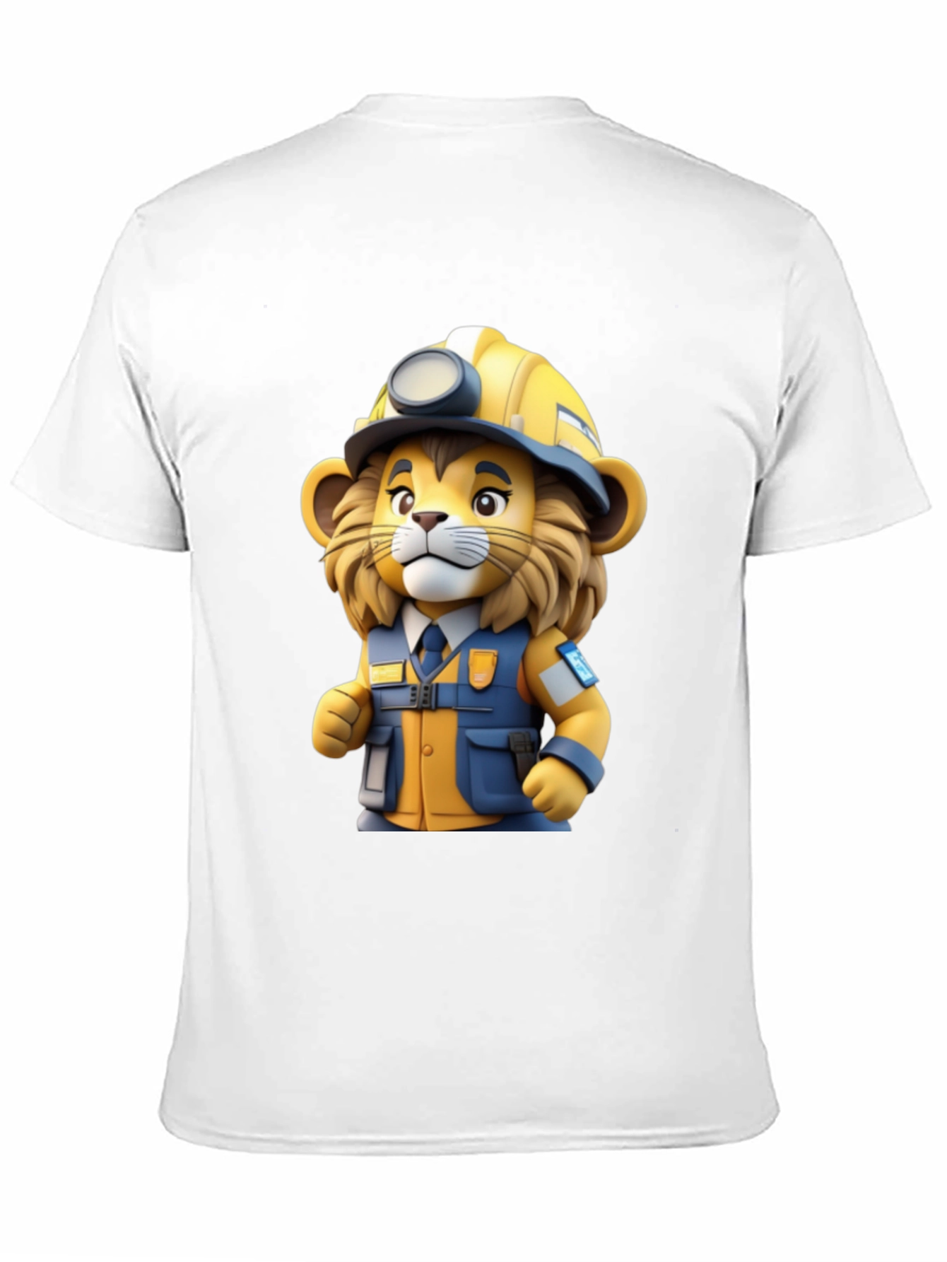 Cartoon Lion Miner T-Shirt