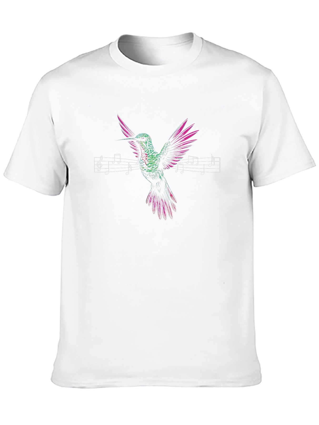 Hummingbird Music Notes Black Graphic Tee