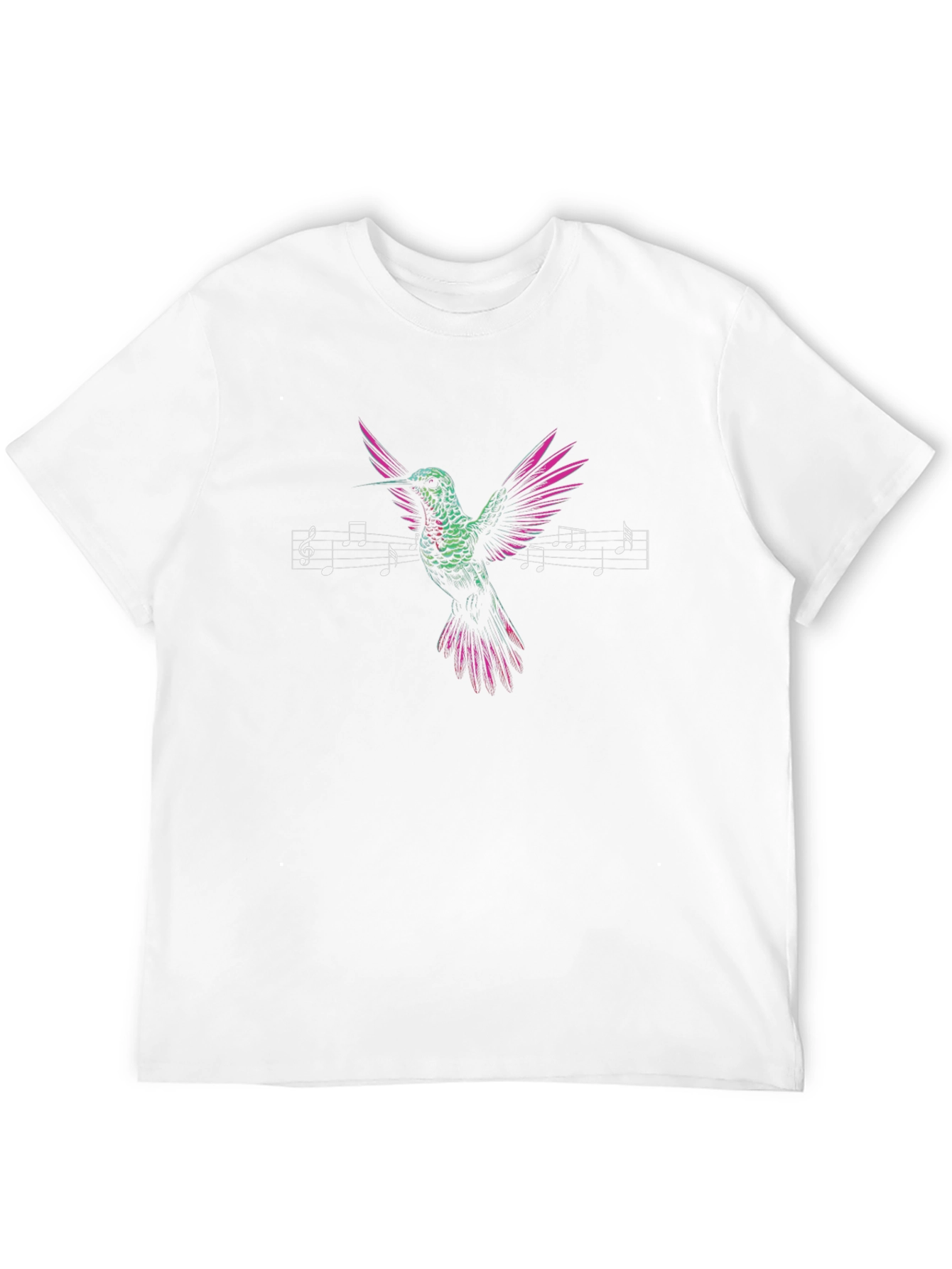 Hummingbird Music Notes Black Graphic Tee