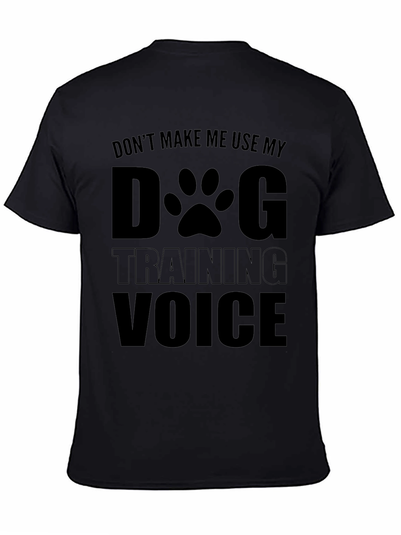 Dog Training Voice Graphic Tee - Black