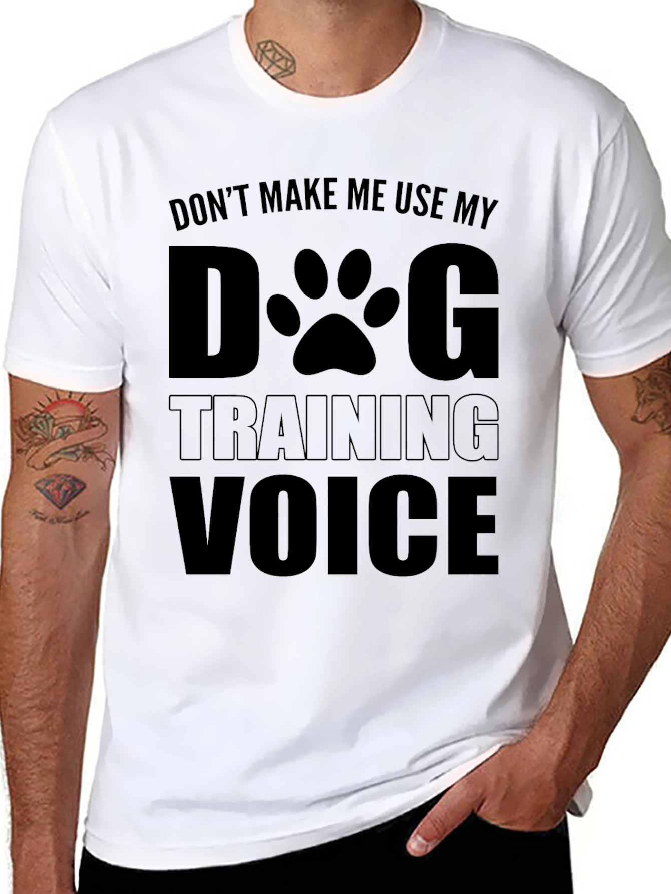 Dog Training Voice Graphic Tee - Black