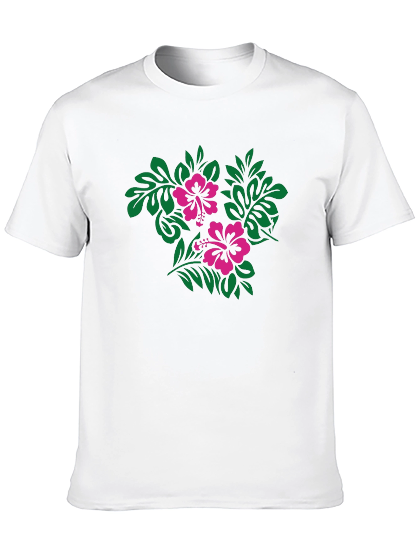 Hibiscus Floral Print Black T-Shirt