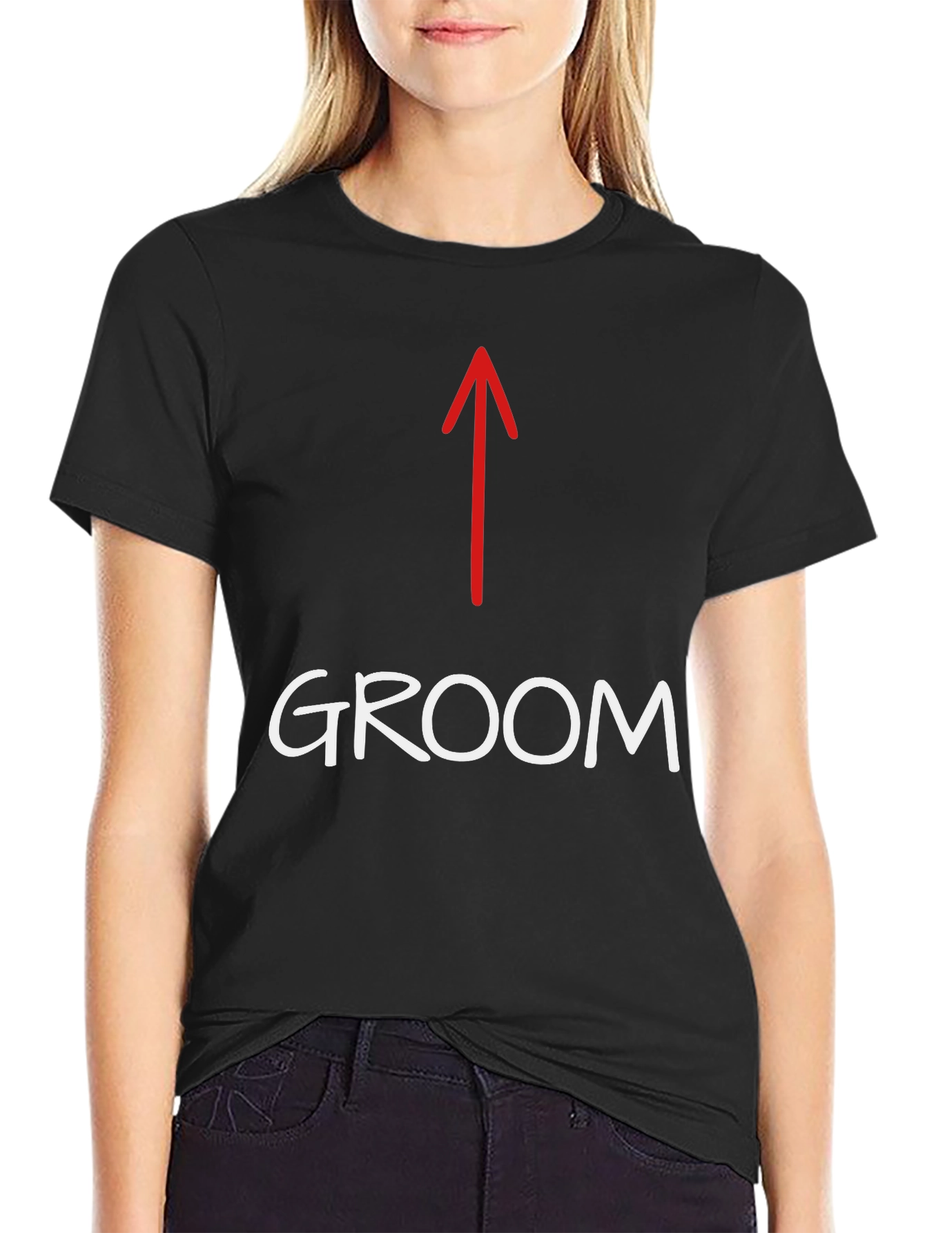 Groom T-Shirt with Arrow - Bachelor Party Apparel