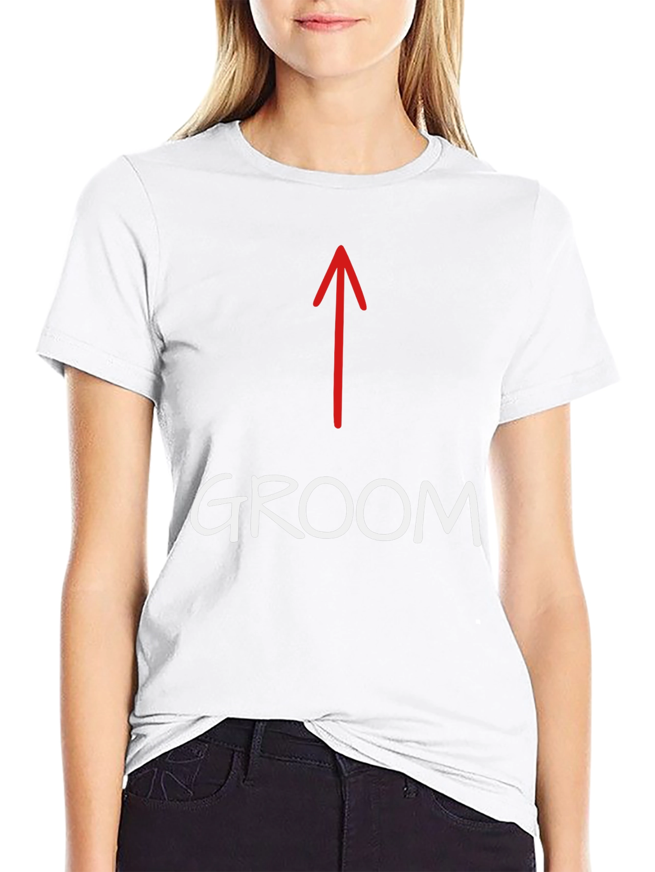 Groom T-Shirt with Arrow - Bachelor Party Apparel