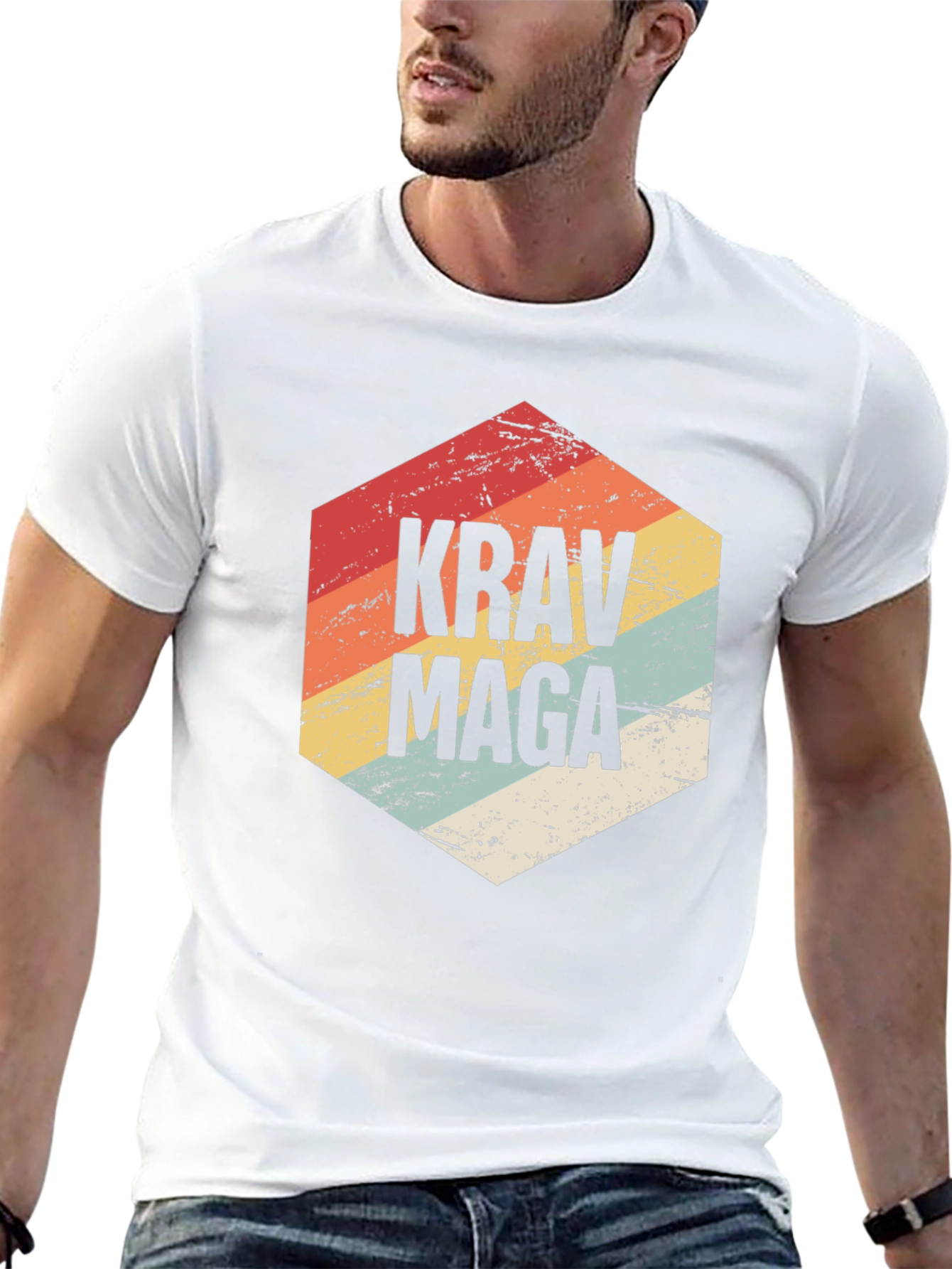 Krav Maga Retro Graphic Tee - Black Shirt