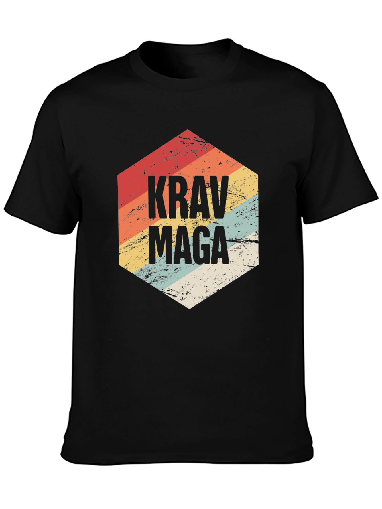 Krav Maga Retro Graphic Tee - Black Shirt