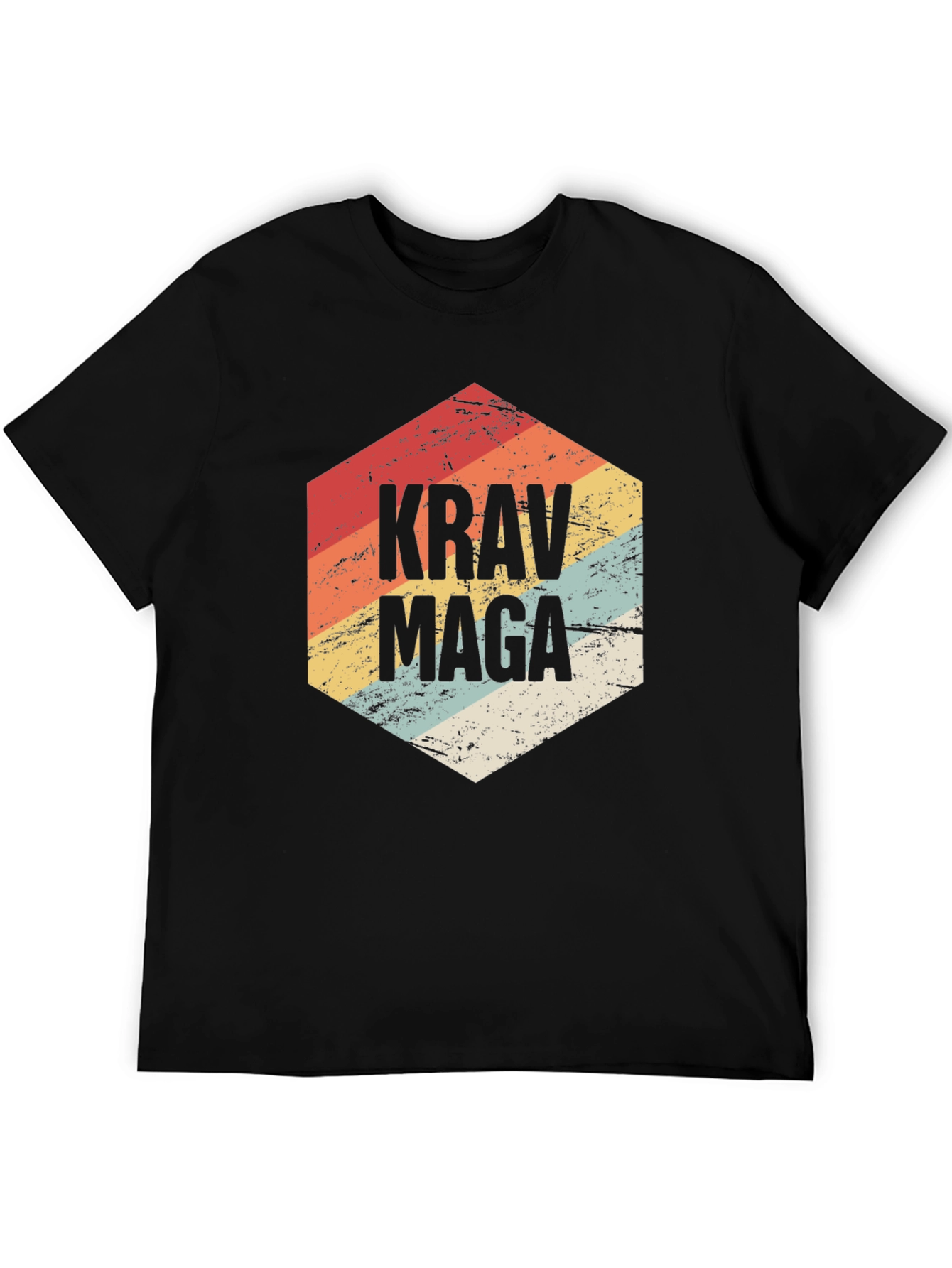 Krav Maga Retro Graphic Tee - Black Shirt