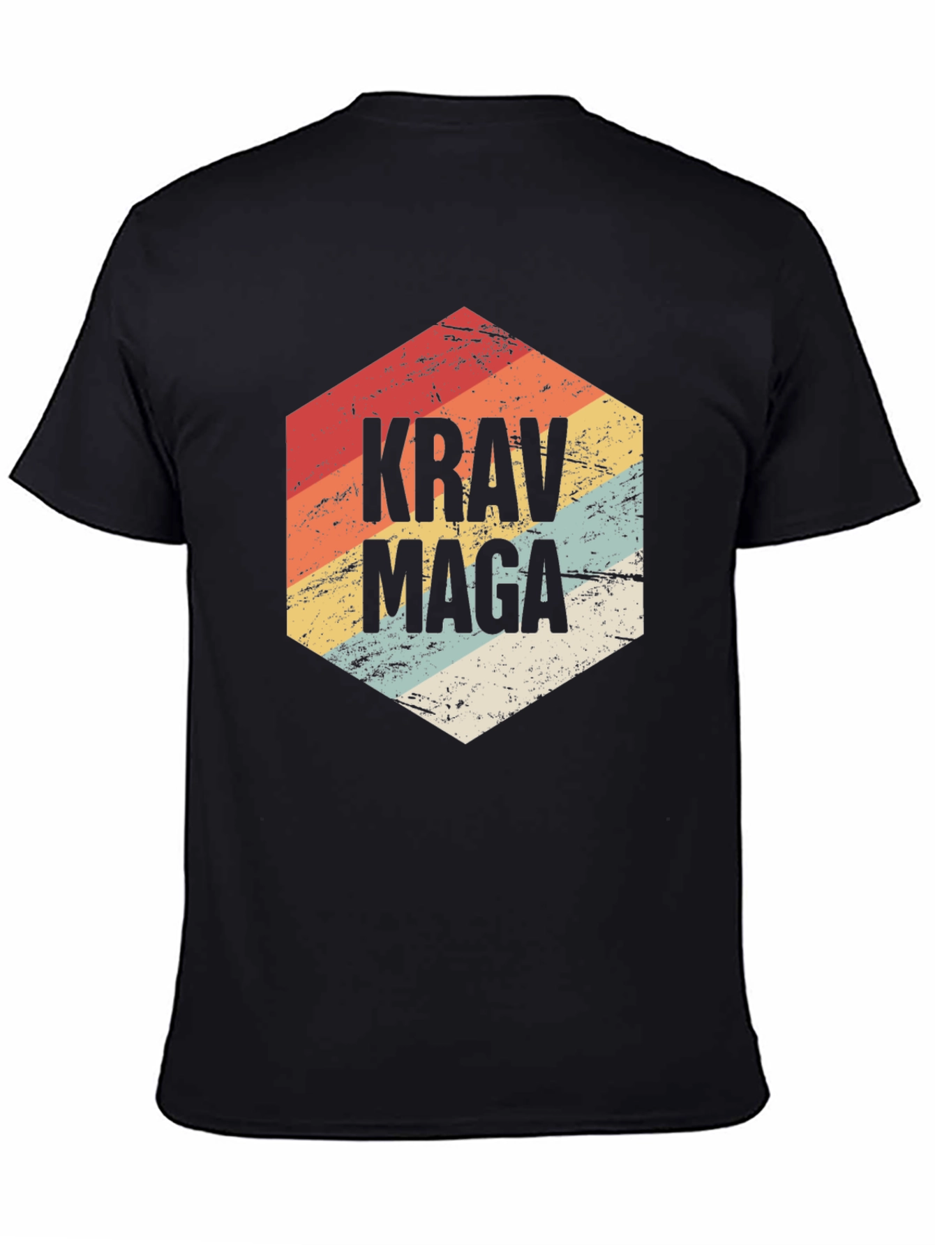Krav Maga Retro Graphic Tee - Black Shirt