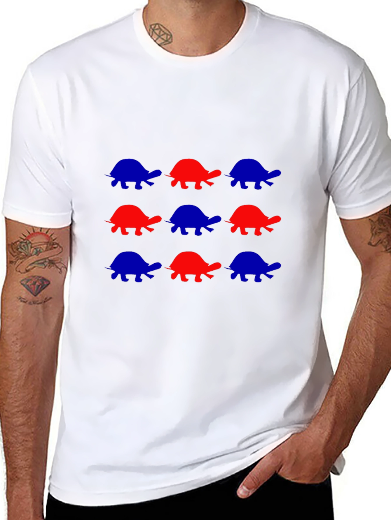 Turtle Pattern T-Shirt - Fun and Stylish