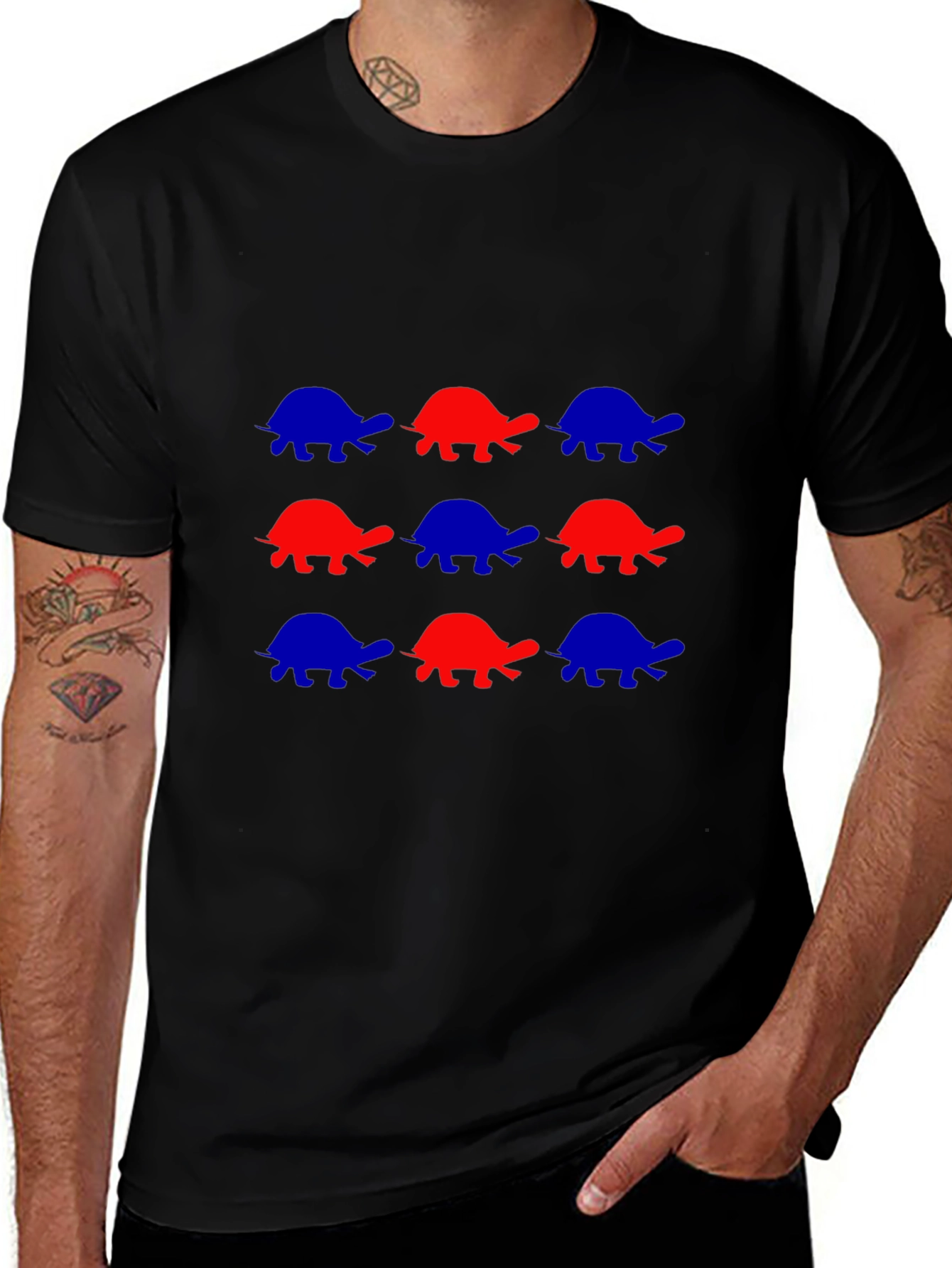 Turtle Pattern T-Shirt - Fun and Stylish