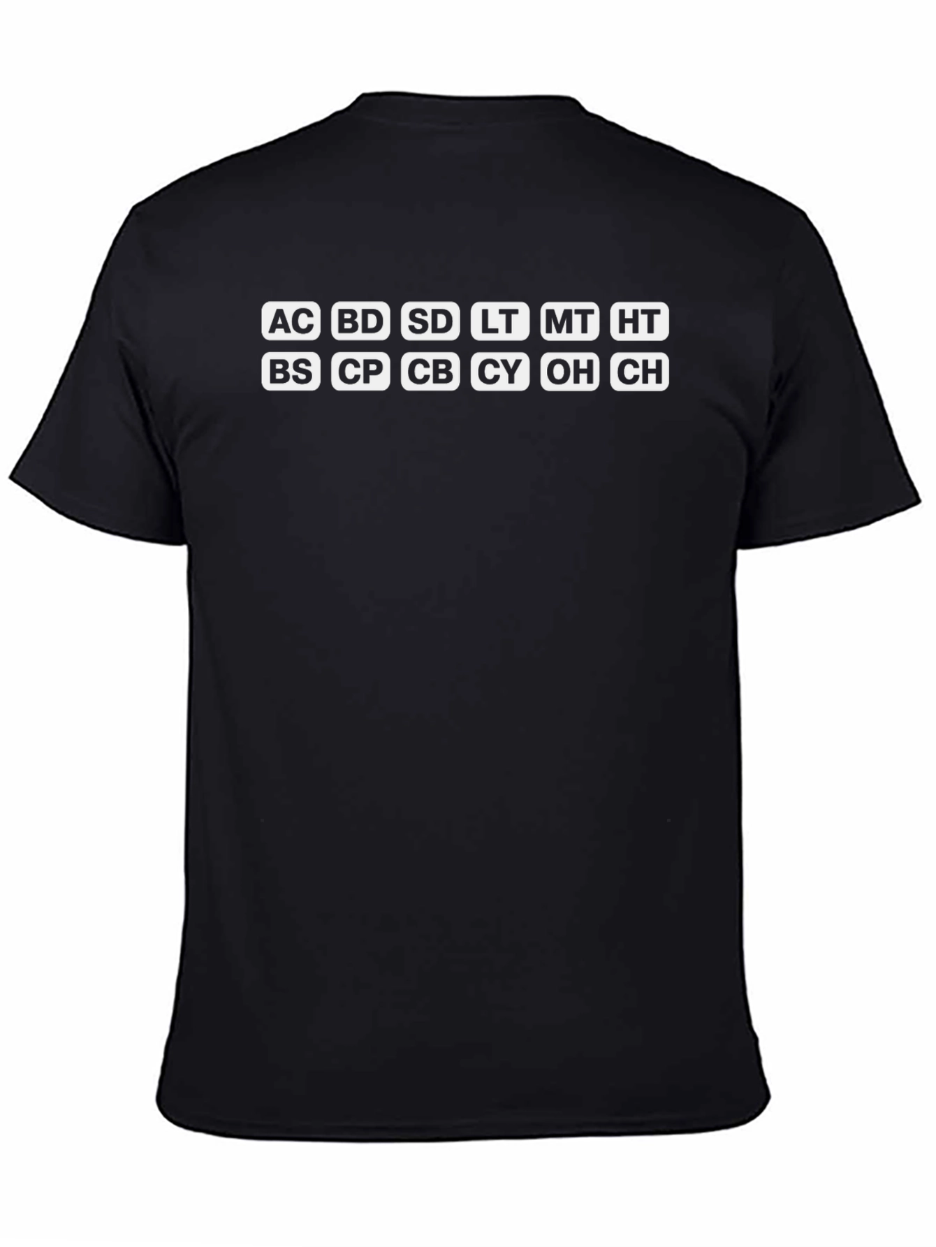 Periodic Table Funny Black Graphic T-Shirt