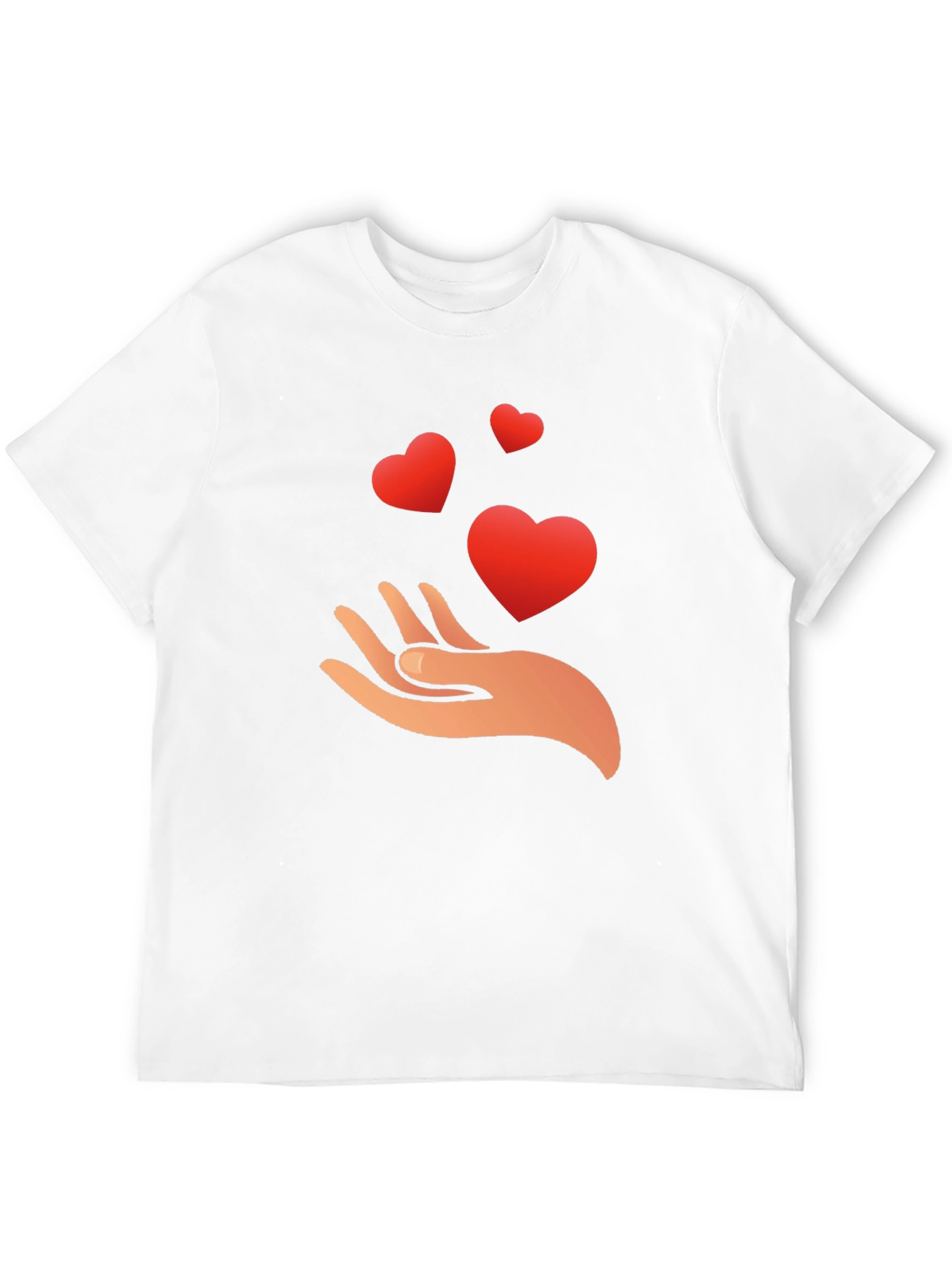Heart in Hand Graphic Black T-Shirt
