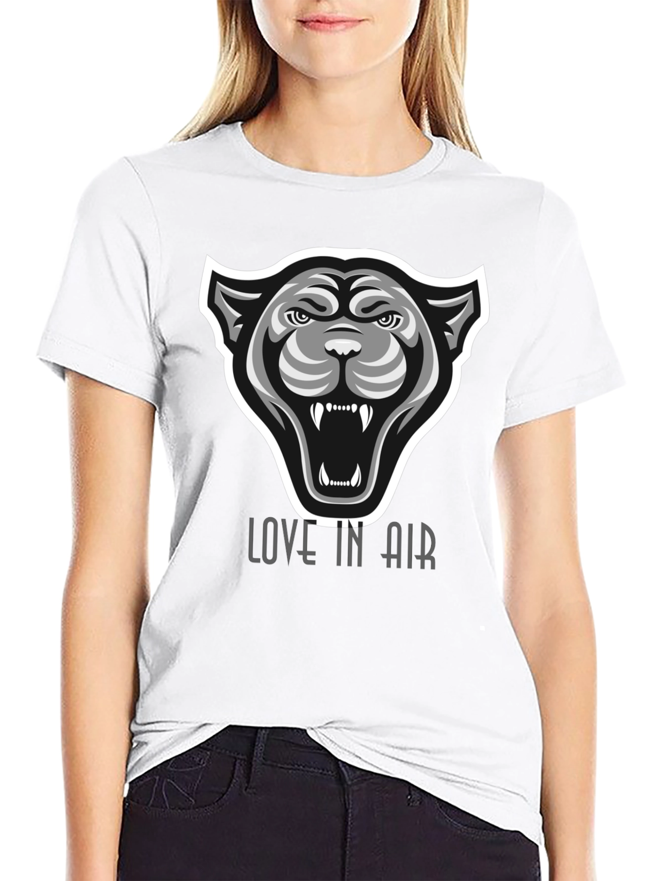Mens Black T-Shirt - Panther Graphic