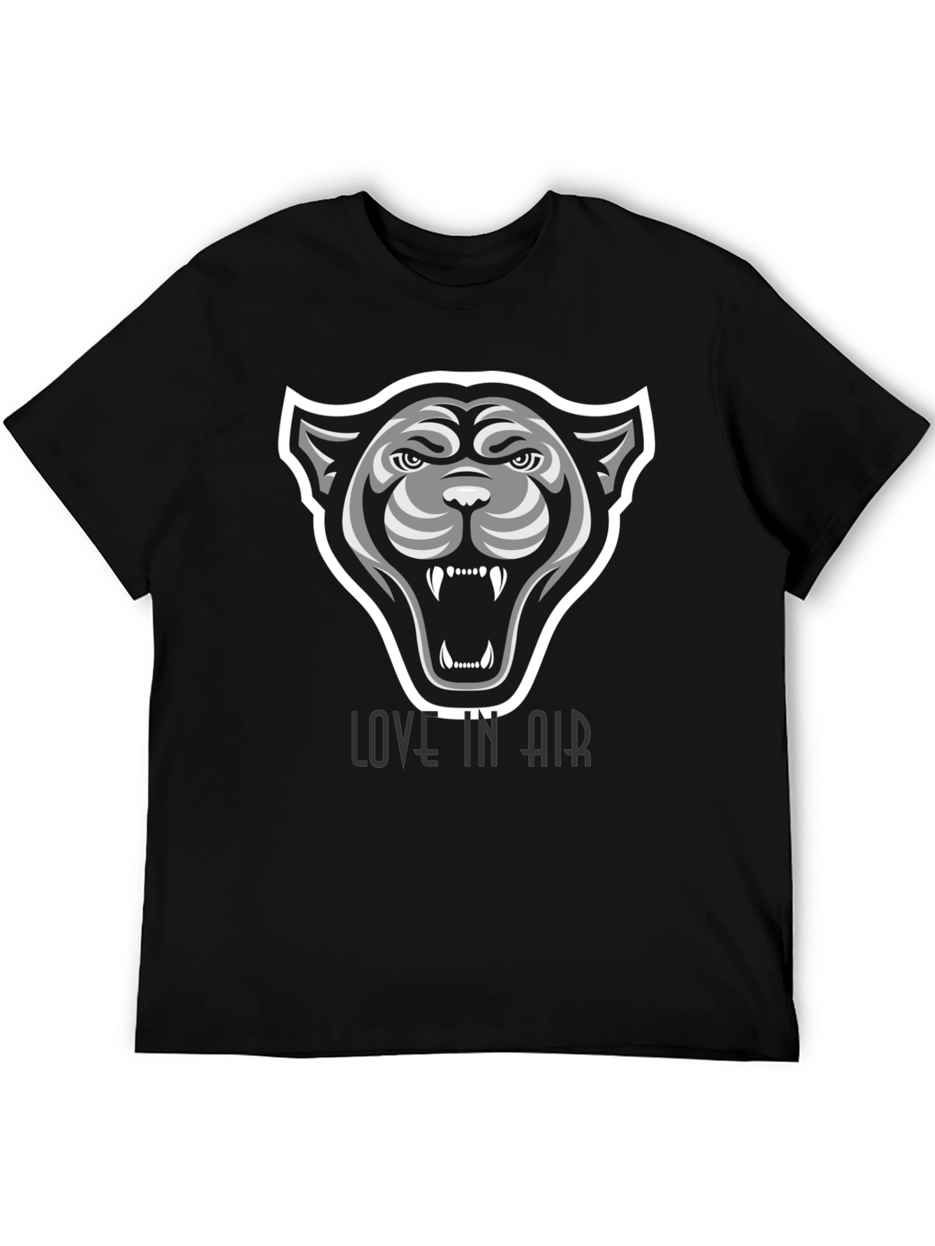 Mens Black T-Shirt - Panther Graphic