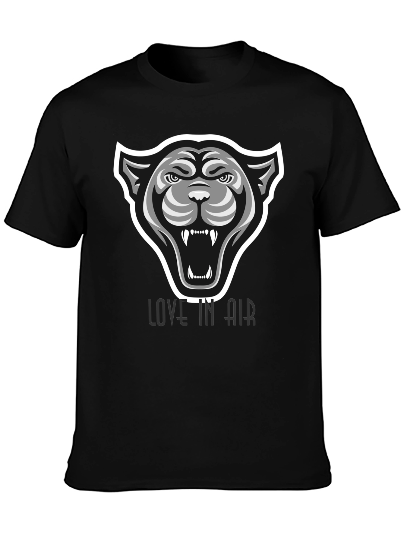 Mens Black T-Shirt - Panther Graphic